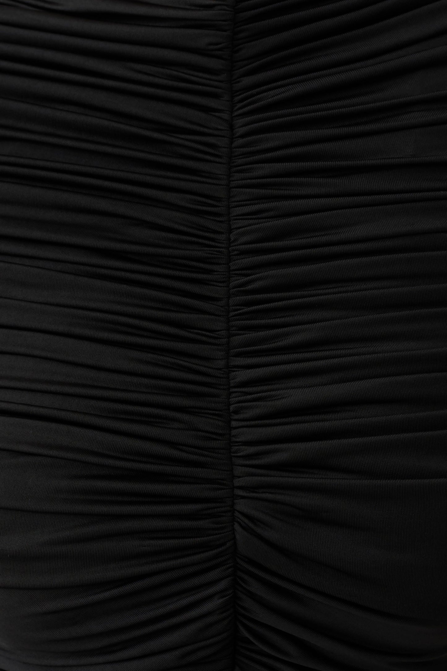 Linh Slinky High Neck Gathered Top - Black