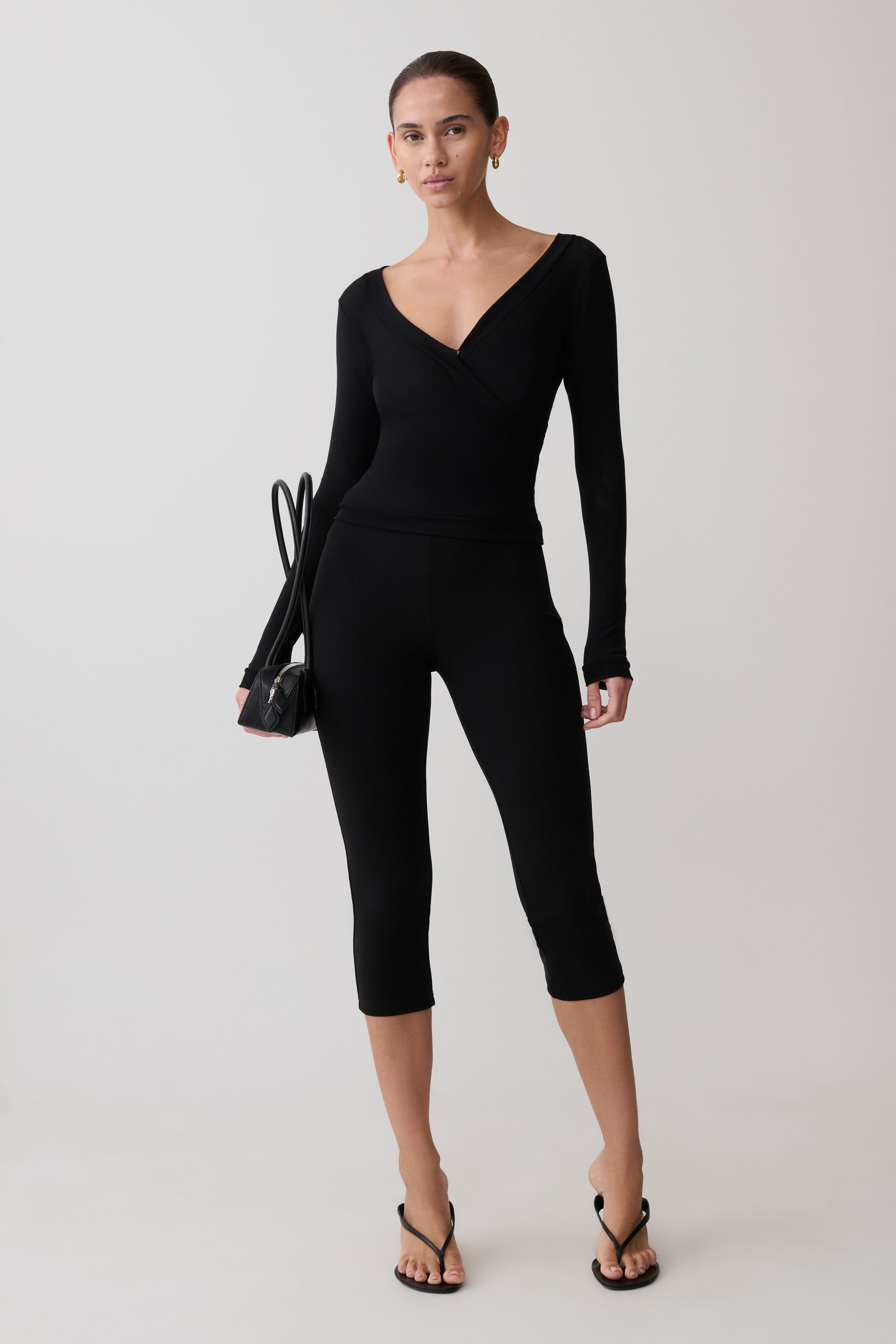 Lumi Long Sleeve Mesh Top - Black #4