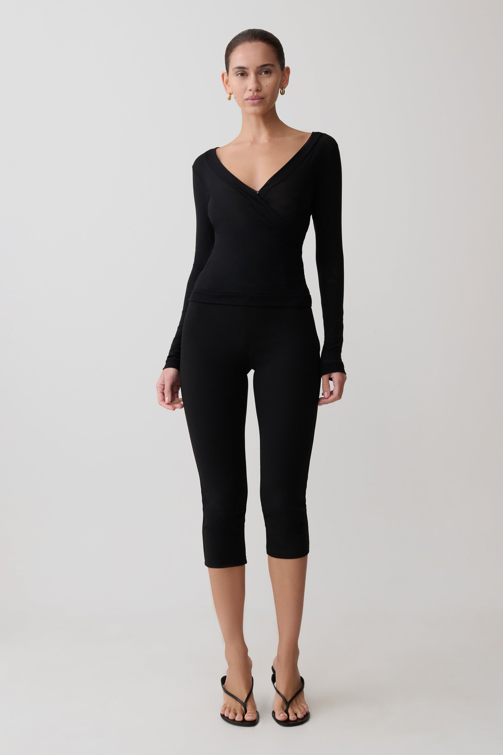 Lumi Long Sleeve Mesh Top - Black #7