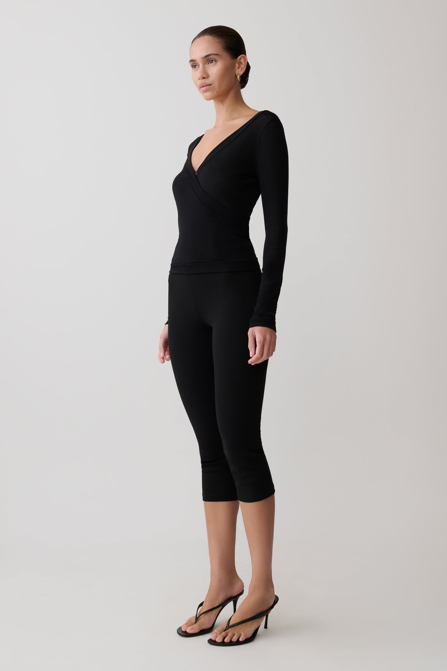 Lumi Long Sleeve Mesh Top - Black