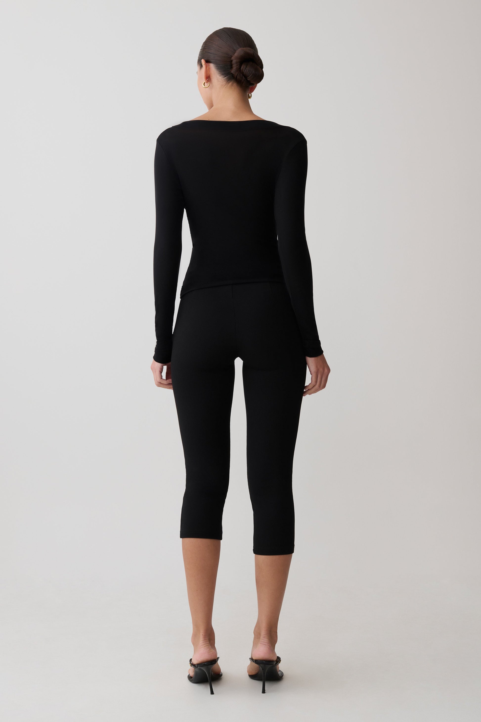 Lumi Long Sleeve Mesh Top - Black #5