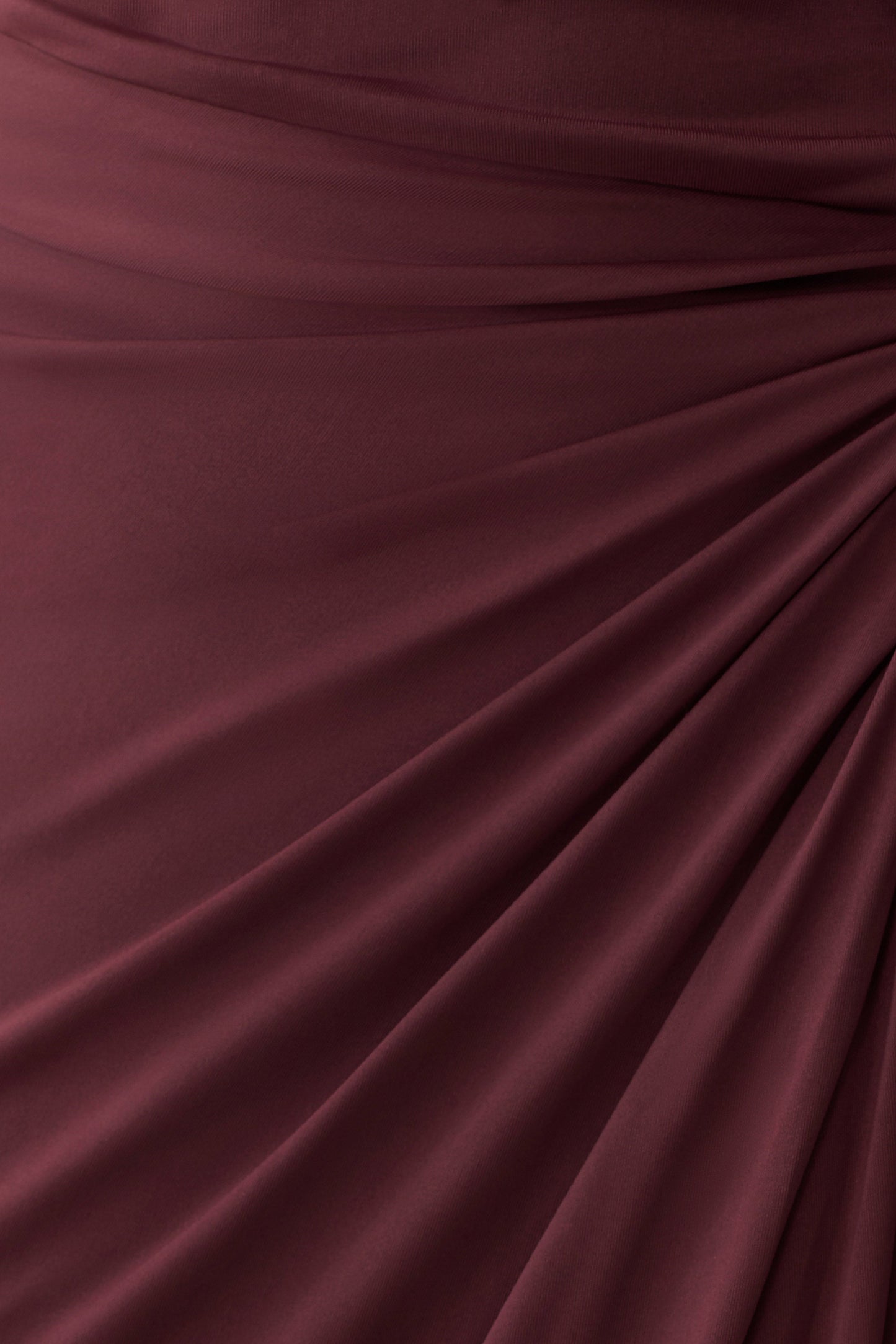 Alyn Off Shoulder Draped Maxi Dress - Dark Plum