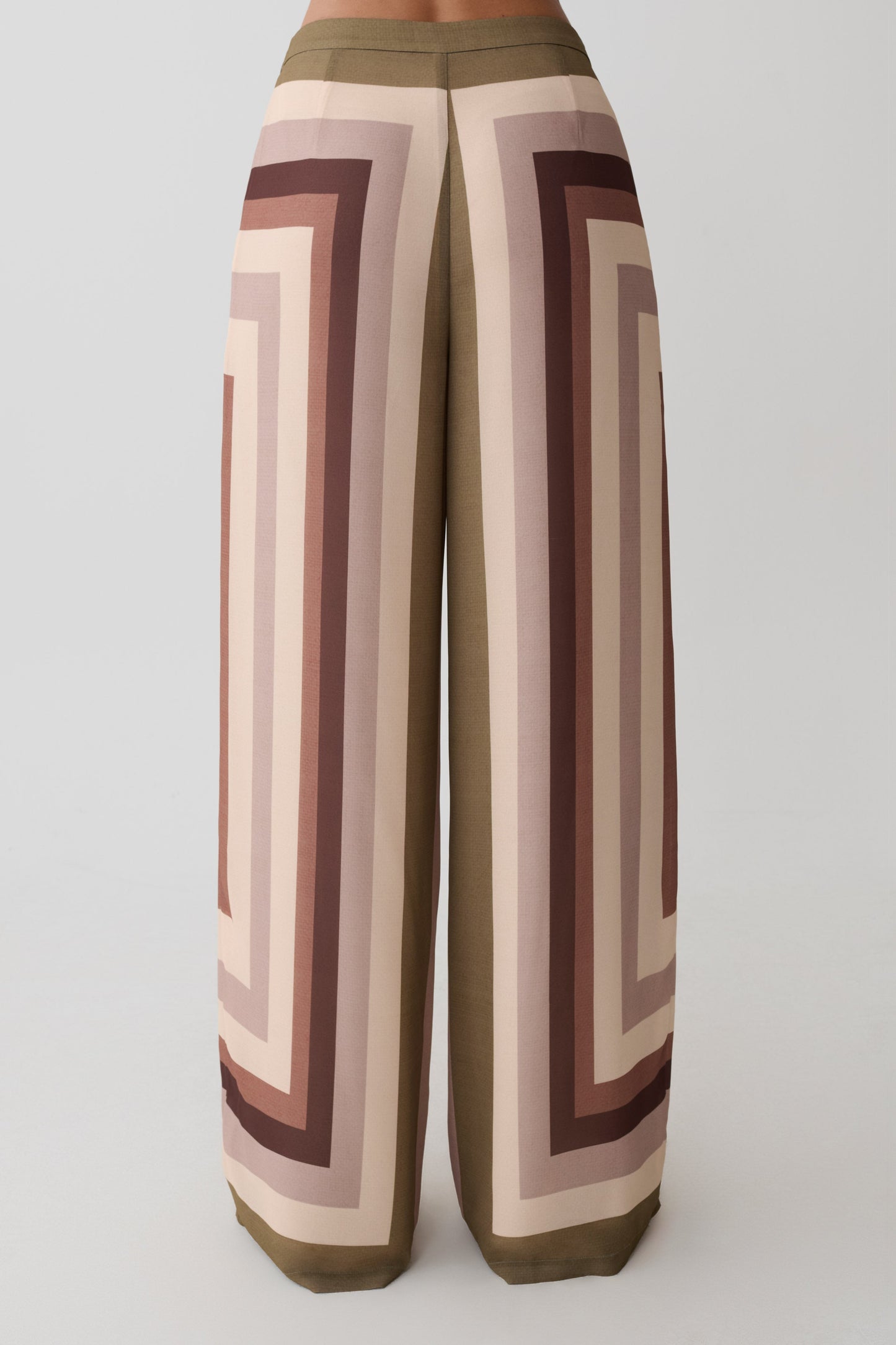 Rachel Chiffon Straight Leg Pants - Multi Stripe