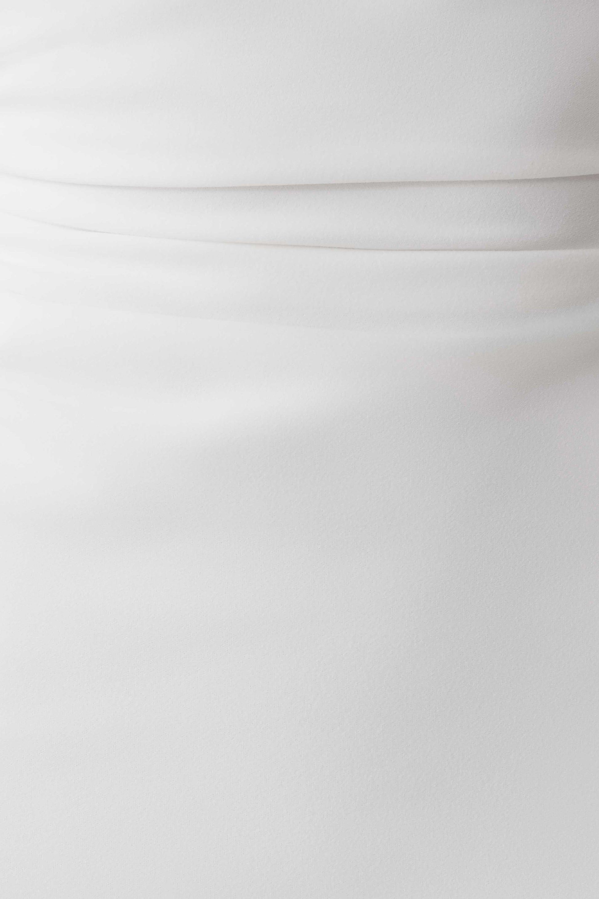 Thalyn Crepe Maxi Dress With Split - White #7
