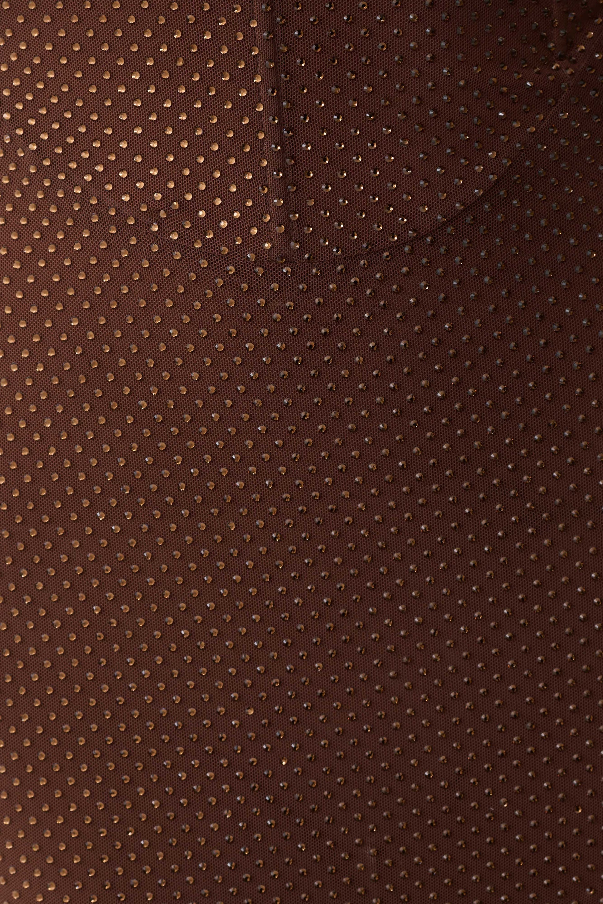 Phi Multi-Wear Cowl Diamante Maxi Dress - Chocolate #10