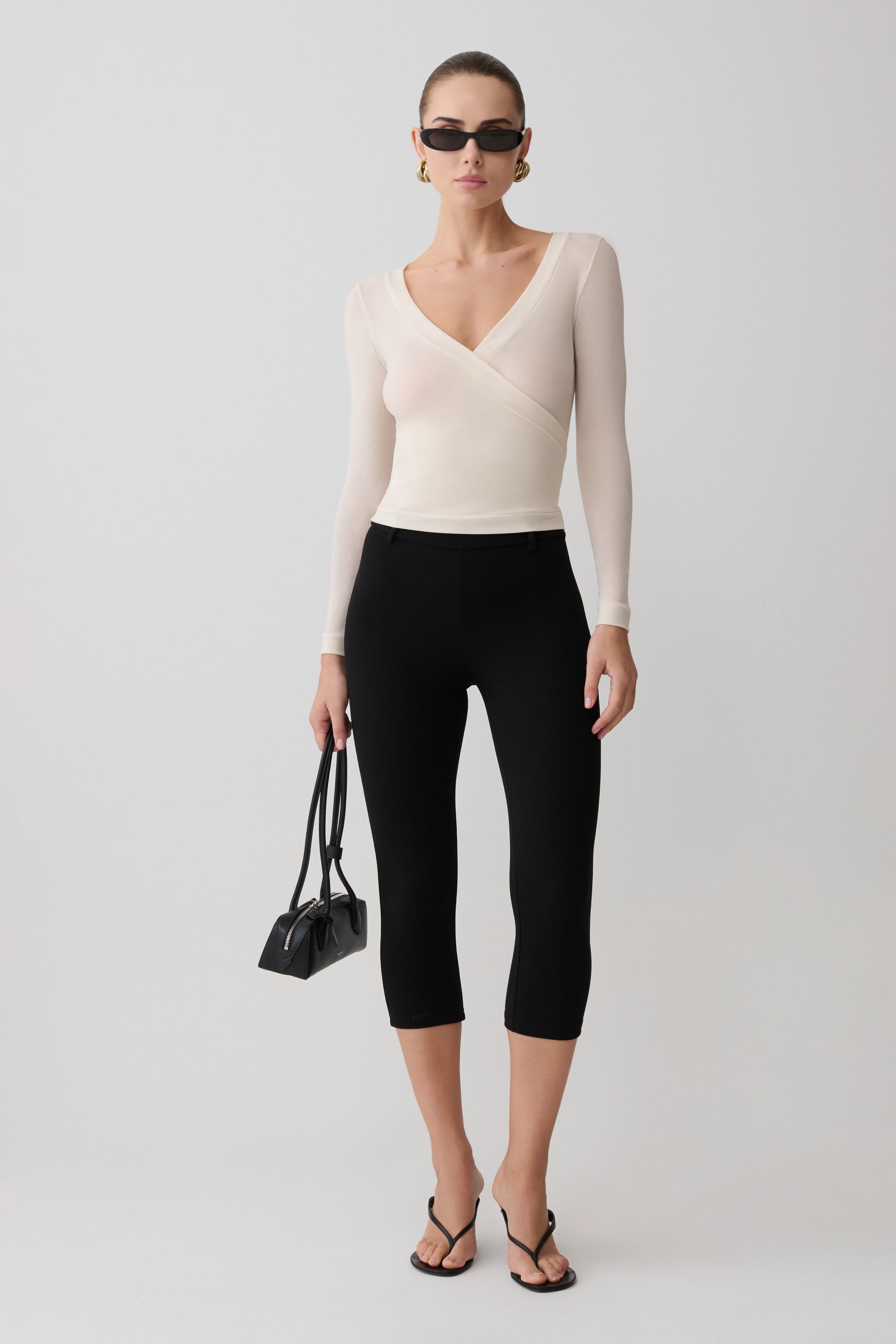 Lumi Long Sleeve Mesh Top - Bone #4