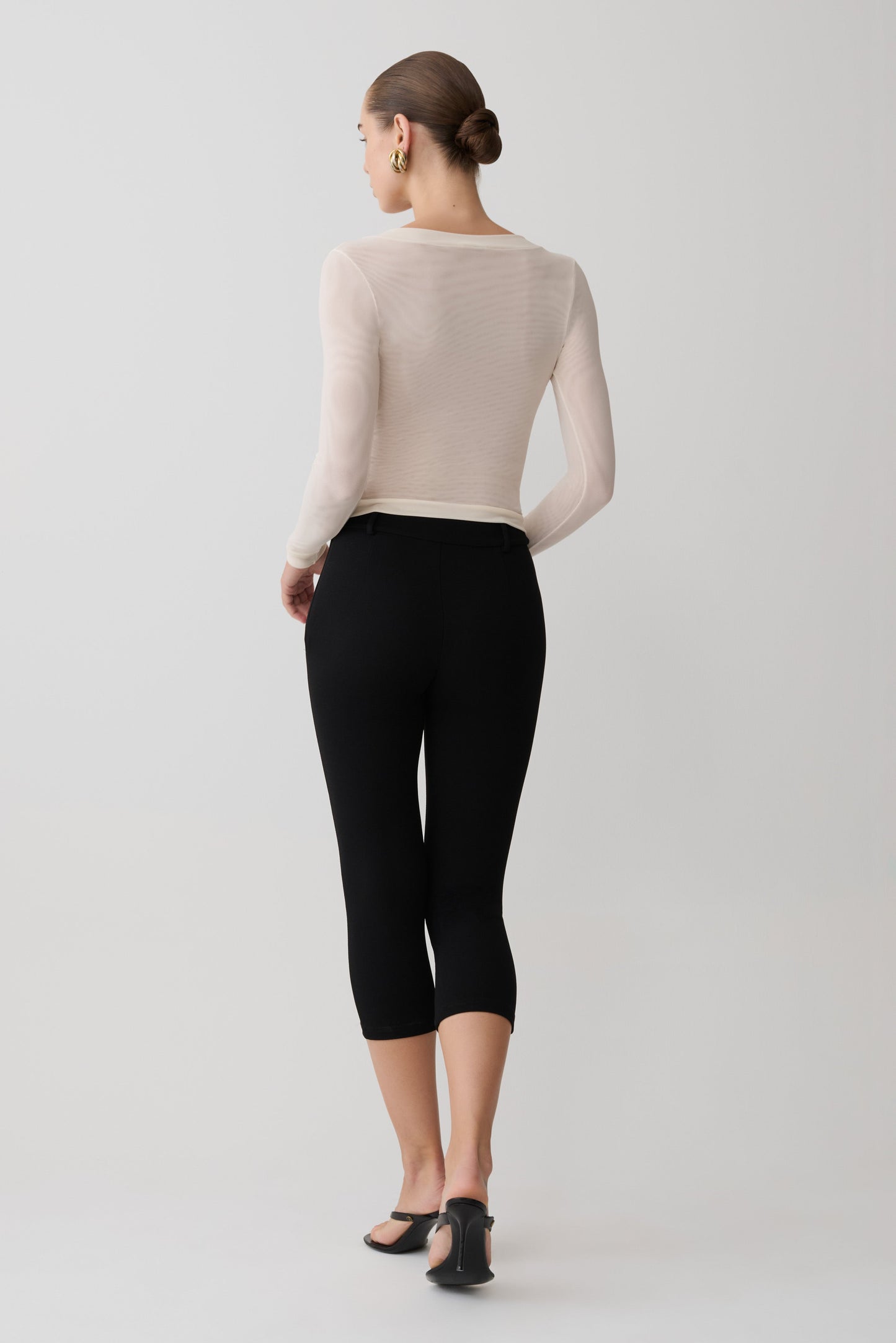 Lumi Long Sleeve Mesh Top - Bone