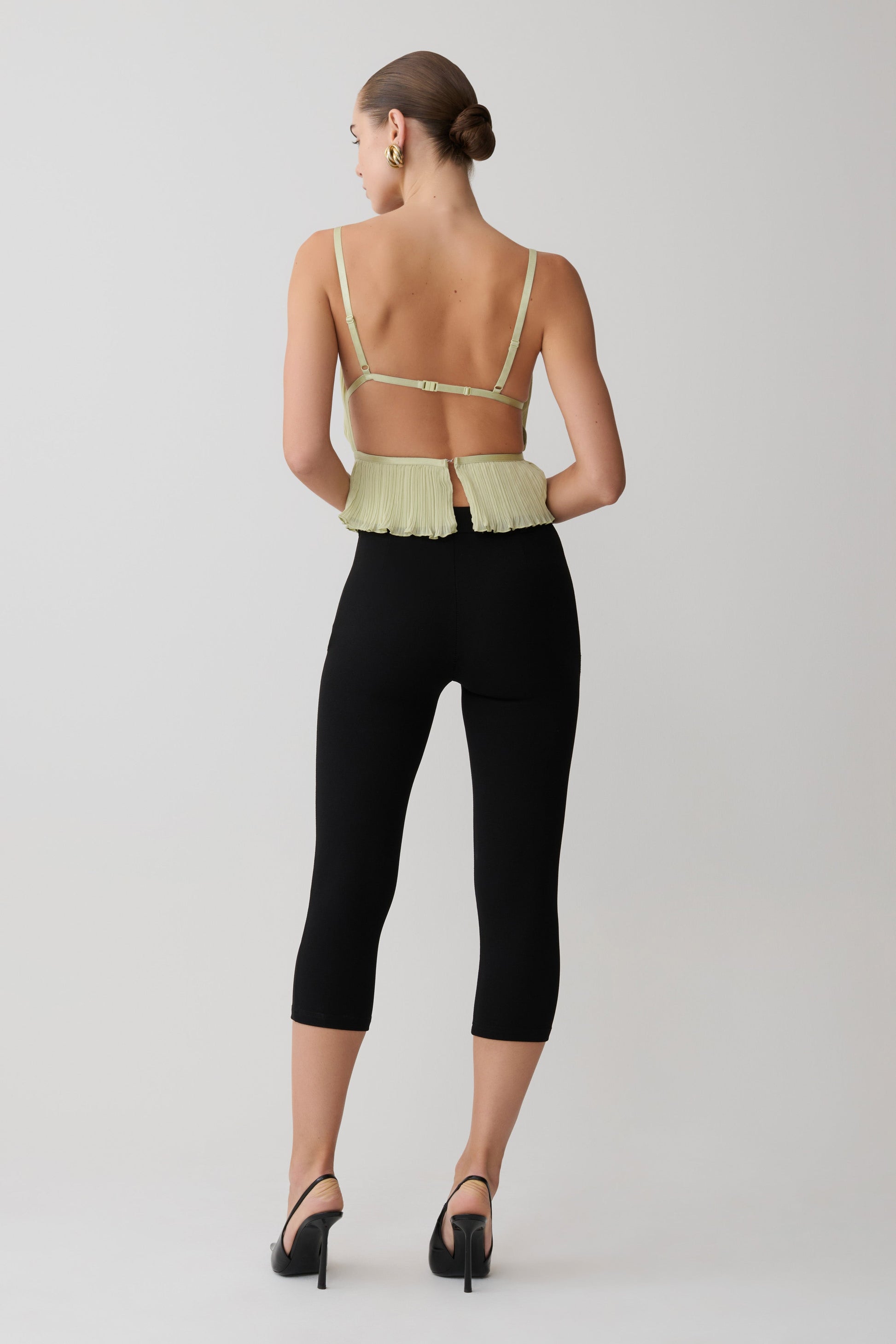 Lilou Pleated Sleeveless Top - Sage #6