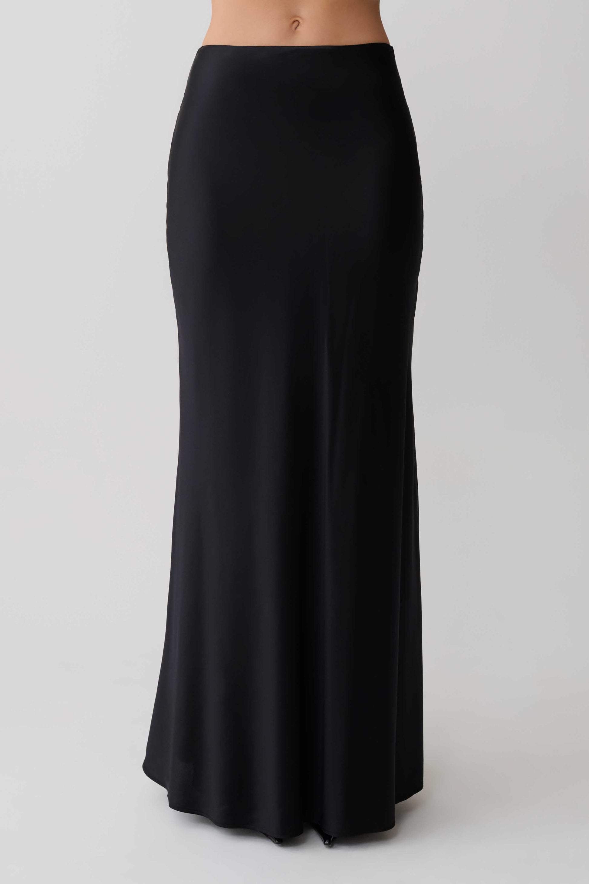 Sabrina Silk Blend Maxi Skirt - Black #8