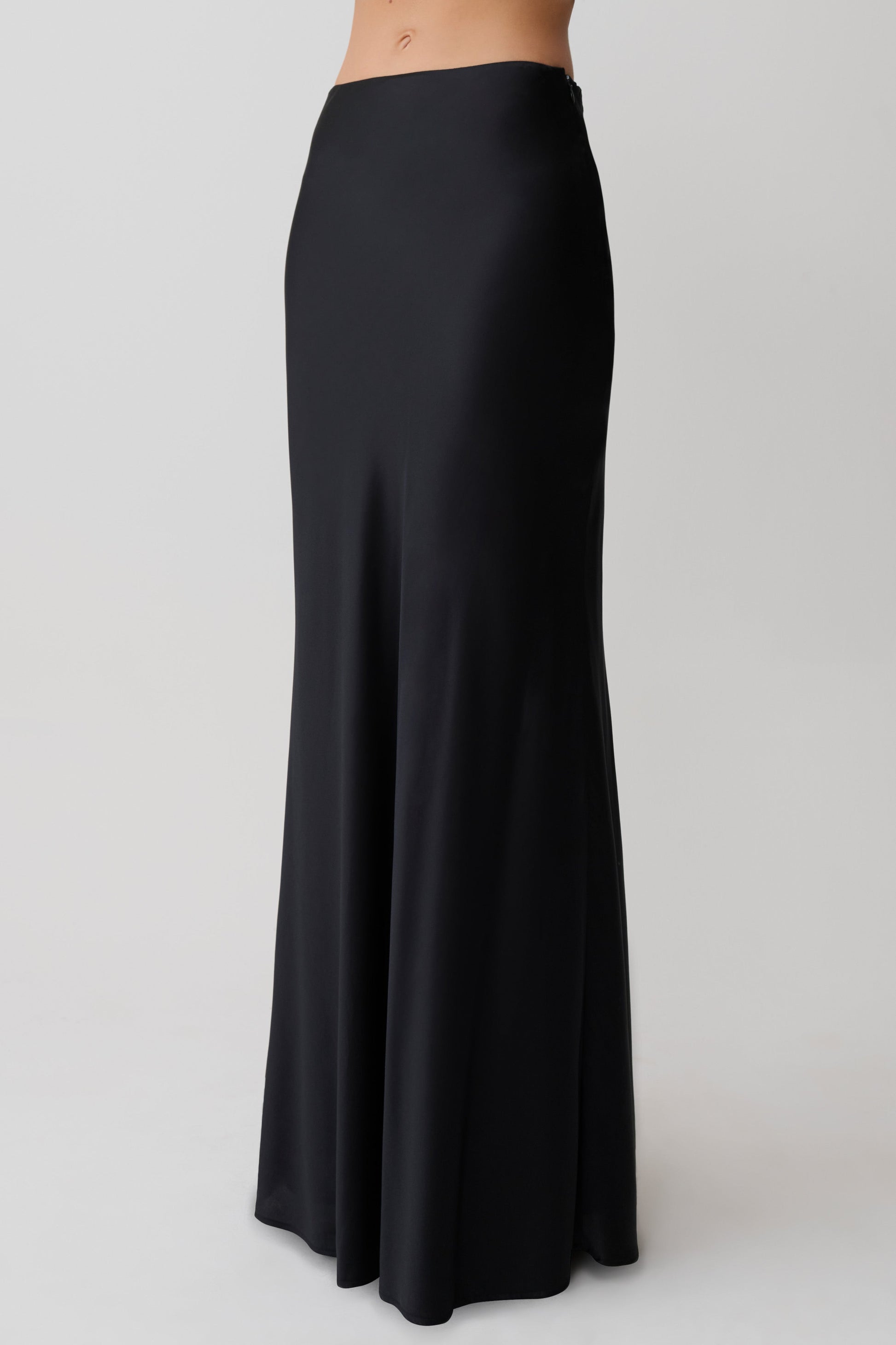 Sabrina Silk Blend Maxi Skirt - Black #5