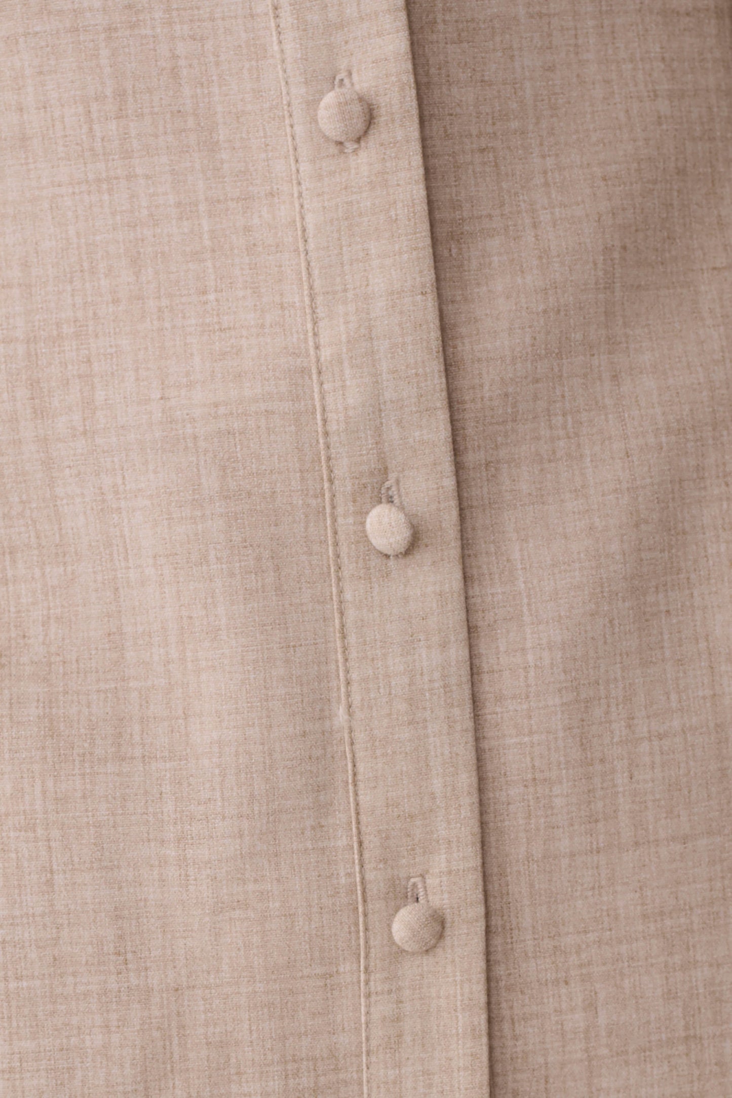 Dorian Fitted Shirt Midi Dress - Wheat Marle