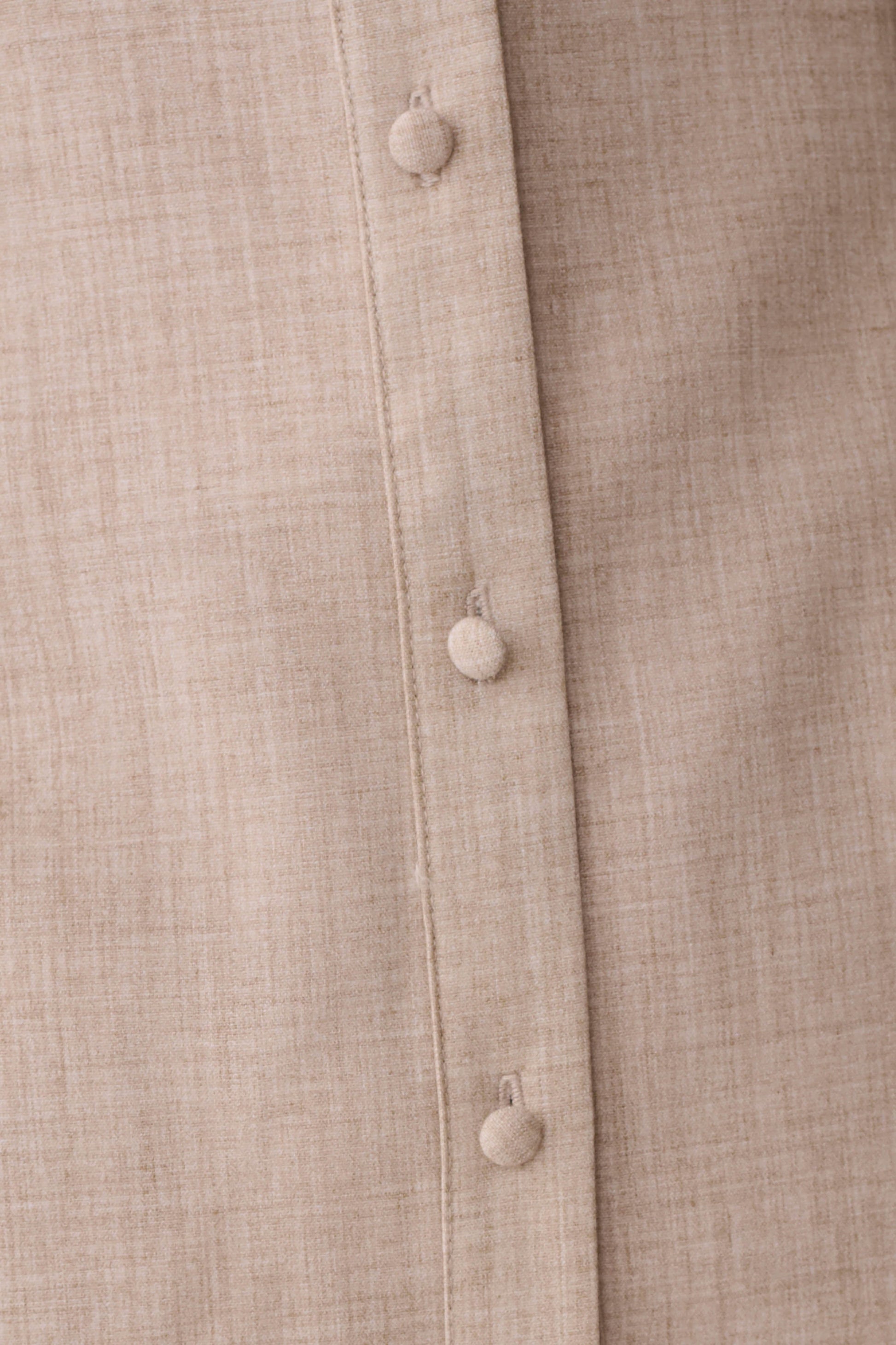 Dorian Fitted Shirt Midi Dress - Wheat Marle #5