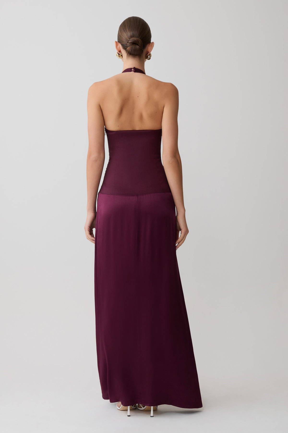 Maura Taffeta And Satin Maxi Dress - Wine #2