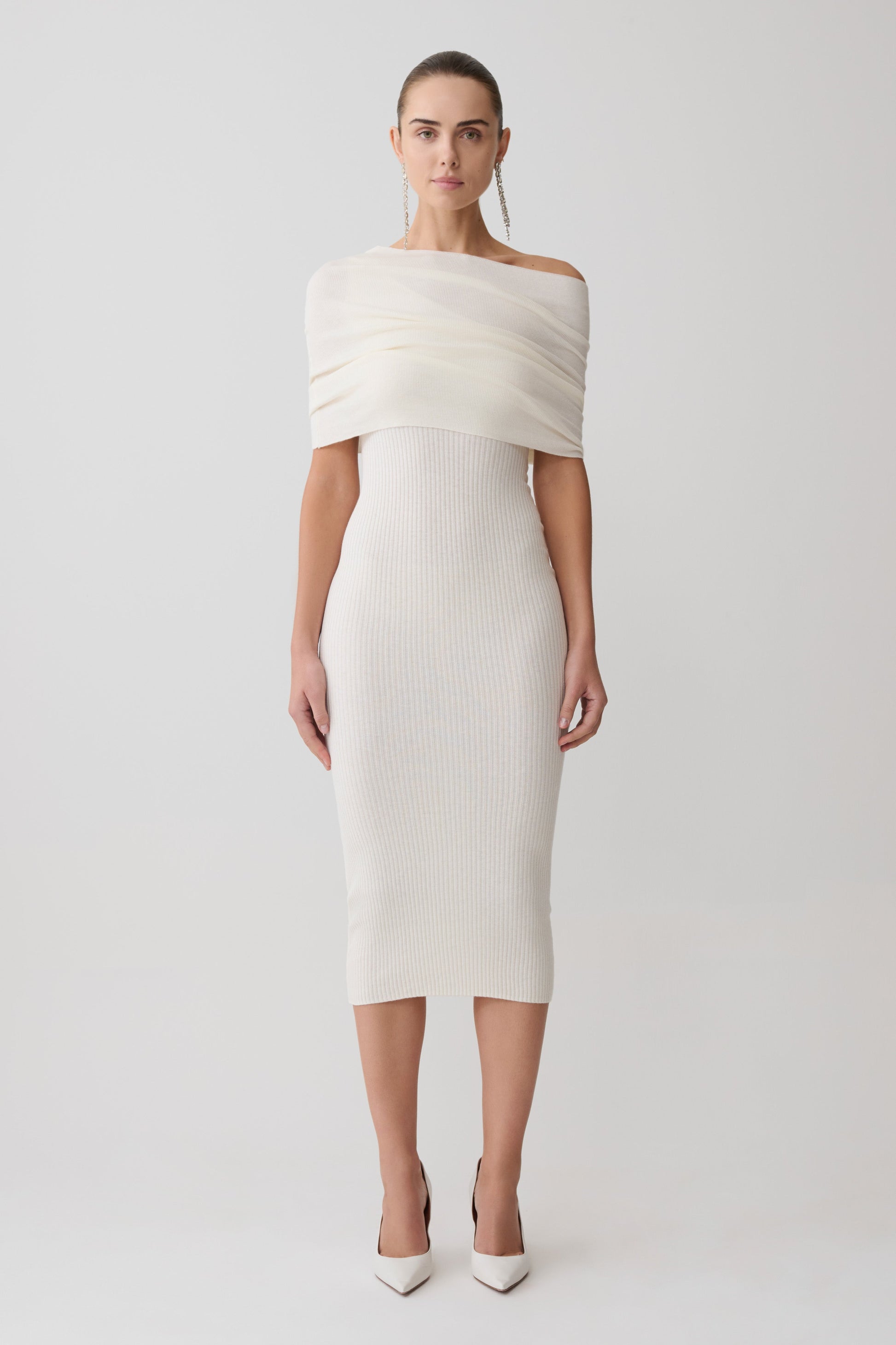 Zandie Cashmere Blend Knit Midi Dress