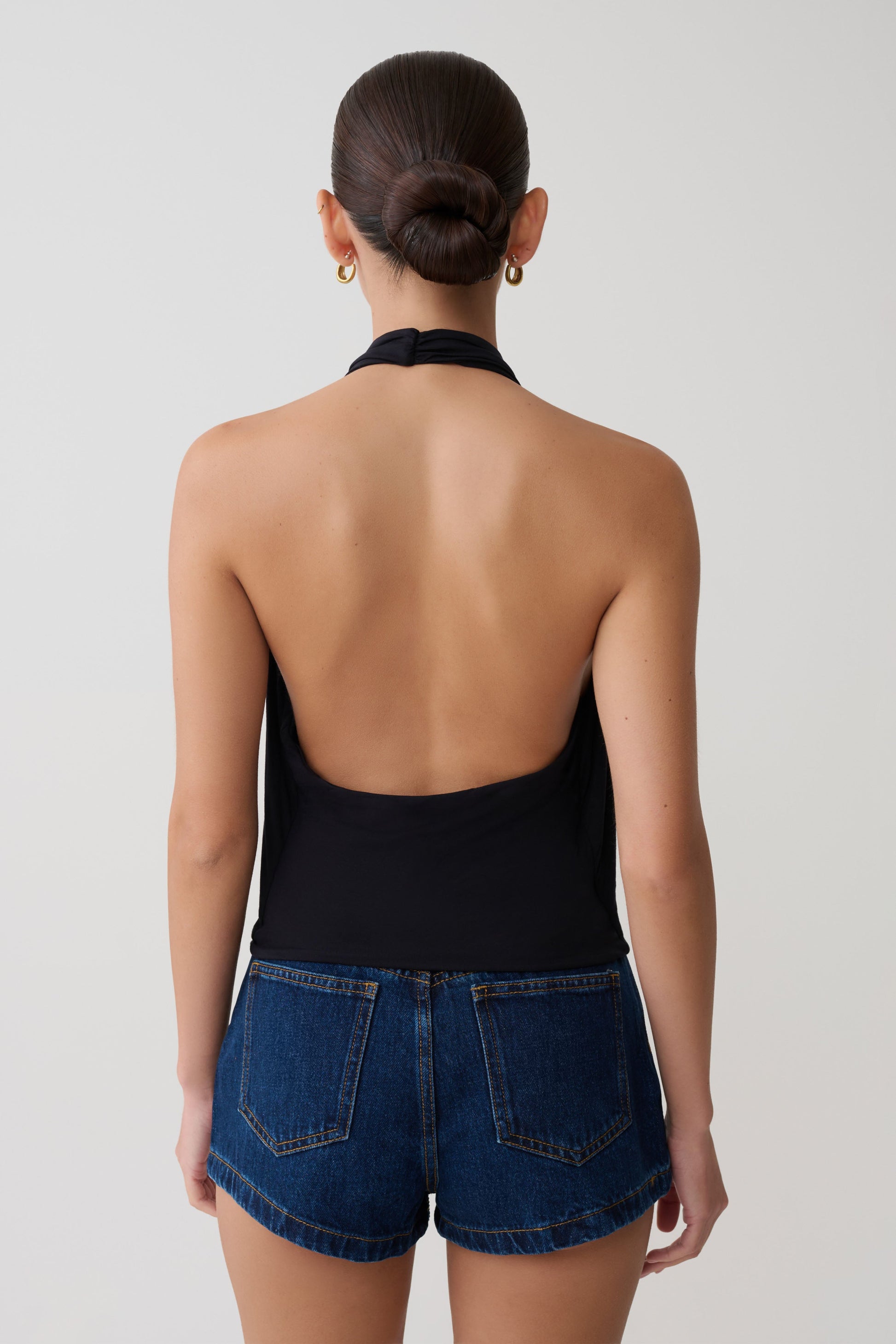 Huyen Cowl Front Modal Top - Black #4