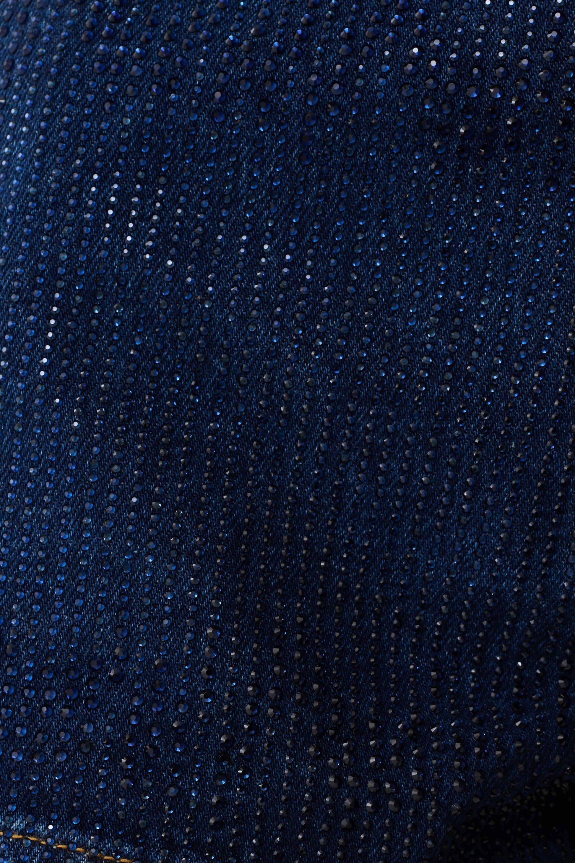 Dan Diamante Denim Shorts - Midnight Blue #11