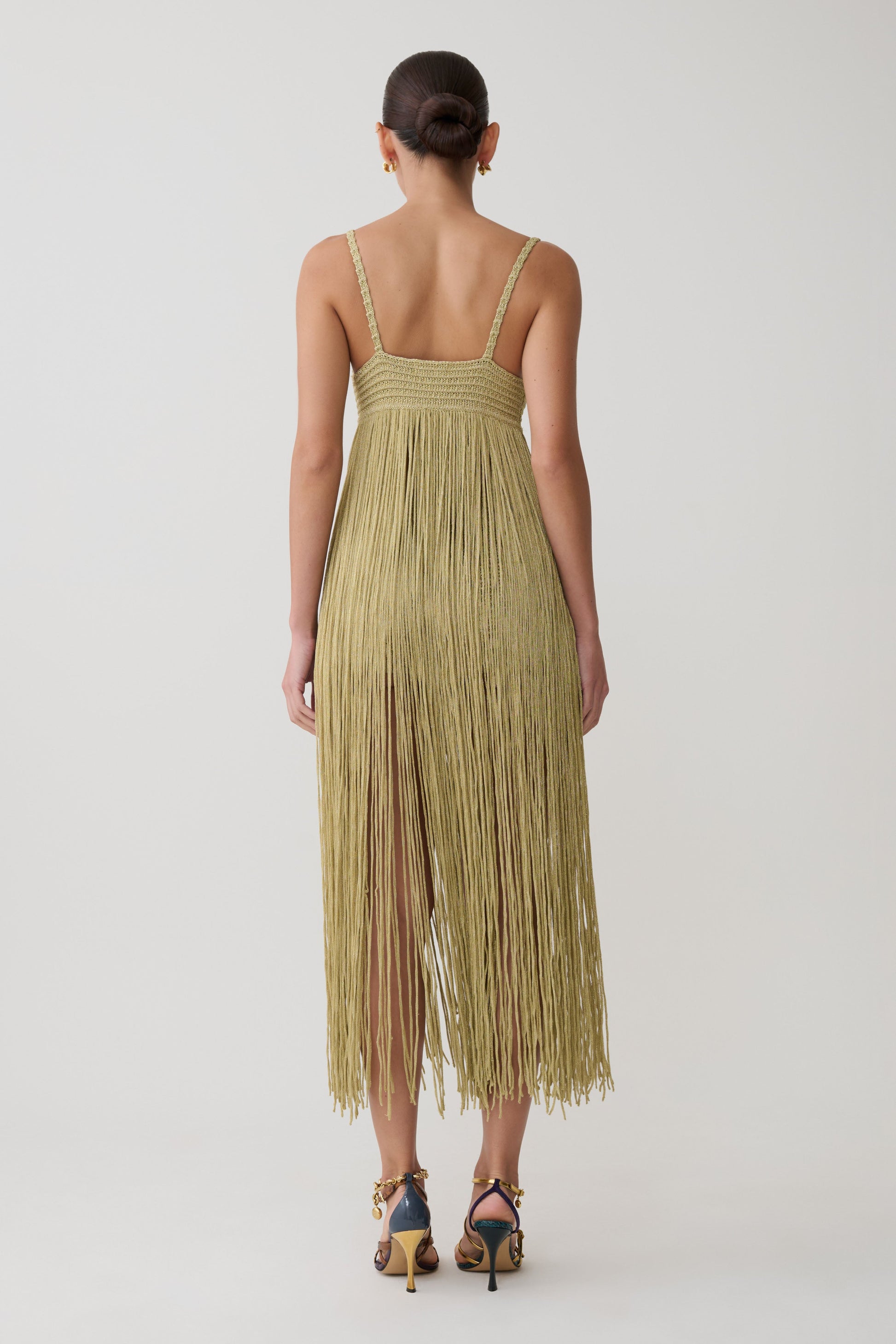 Renee Lurex Crochet Maxi Dress - Gold #3