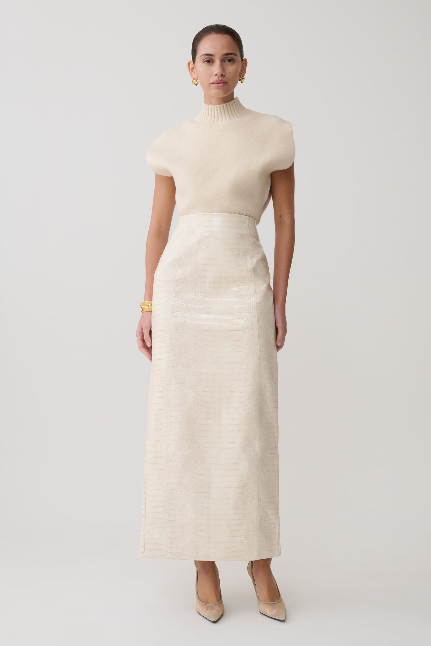 Niko Knit Oversized Top - Ivory