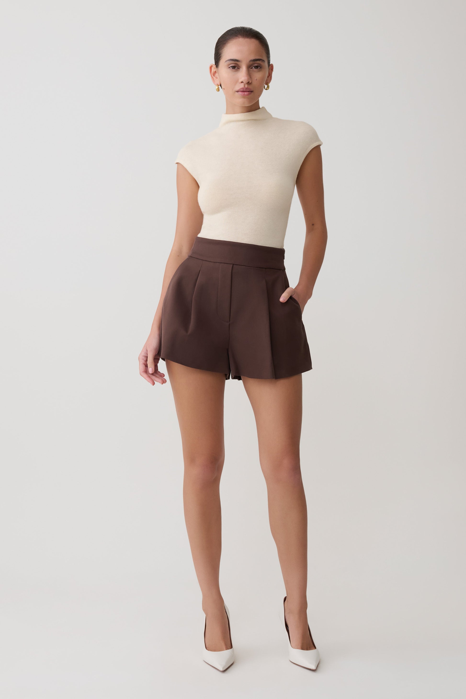 Alden High Waisted Short - Chocolate #3