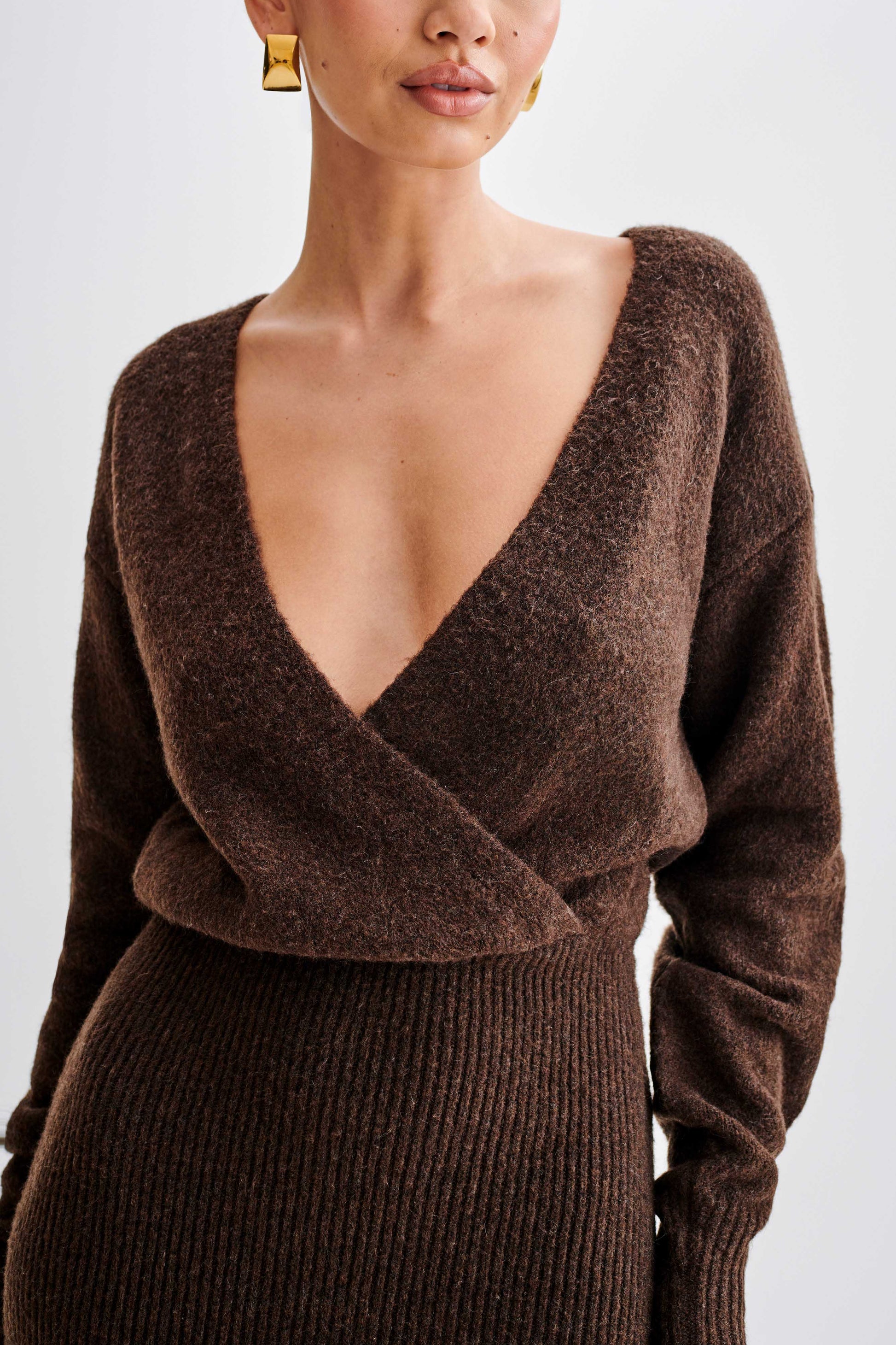 Shannon Knit Maxi Dress - Chocolate #3