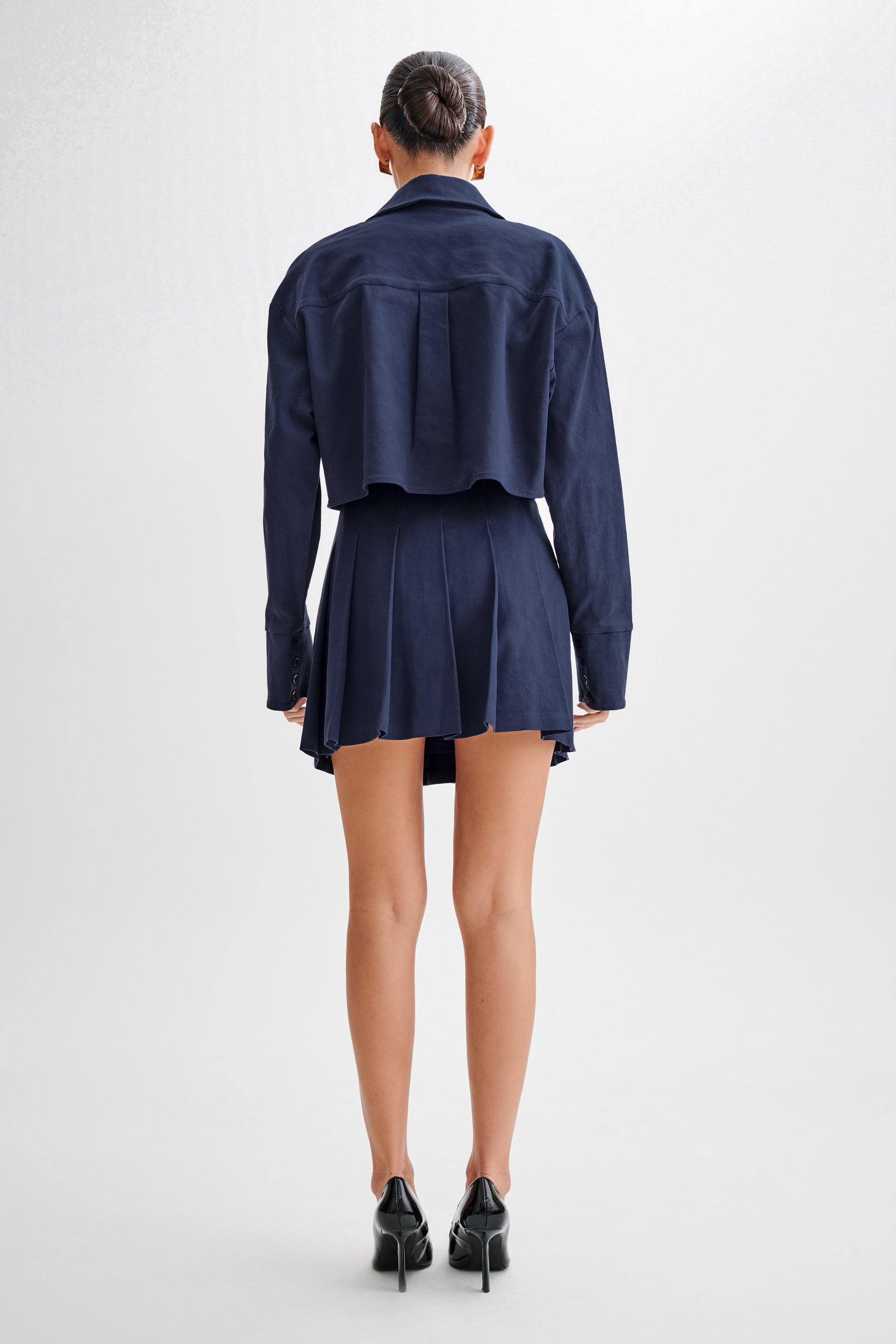 Julianna Cotton Button Up Shirt - Navy #6