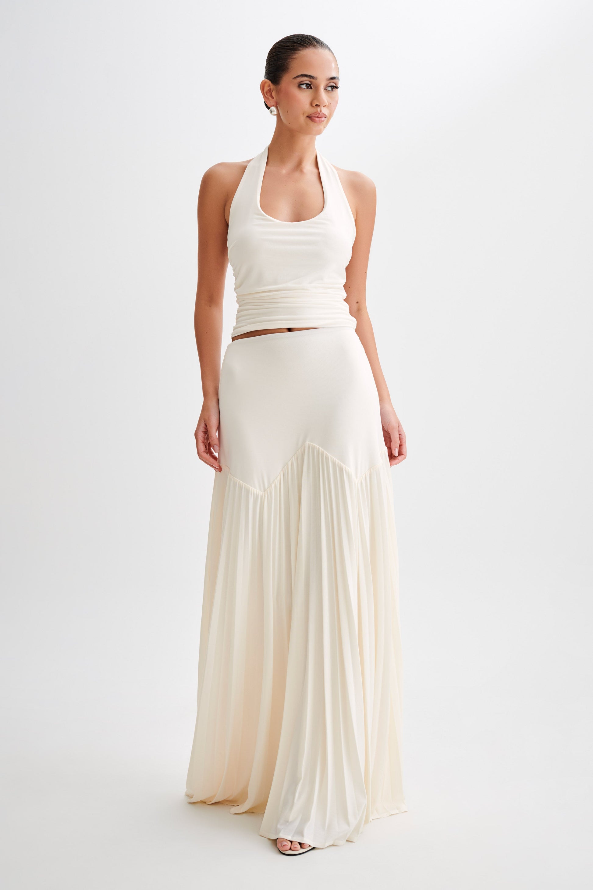 Odette Slinky Maxi Skirt - Ivory #8