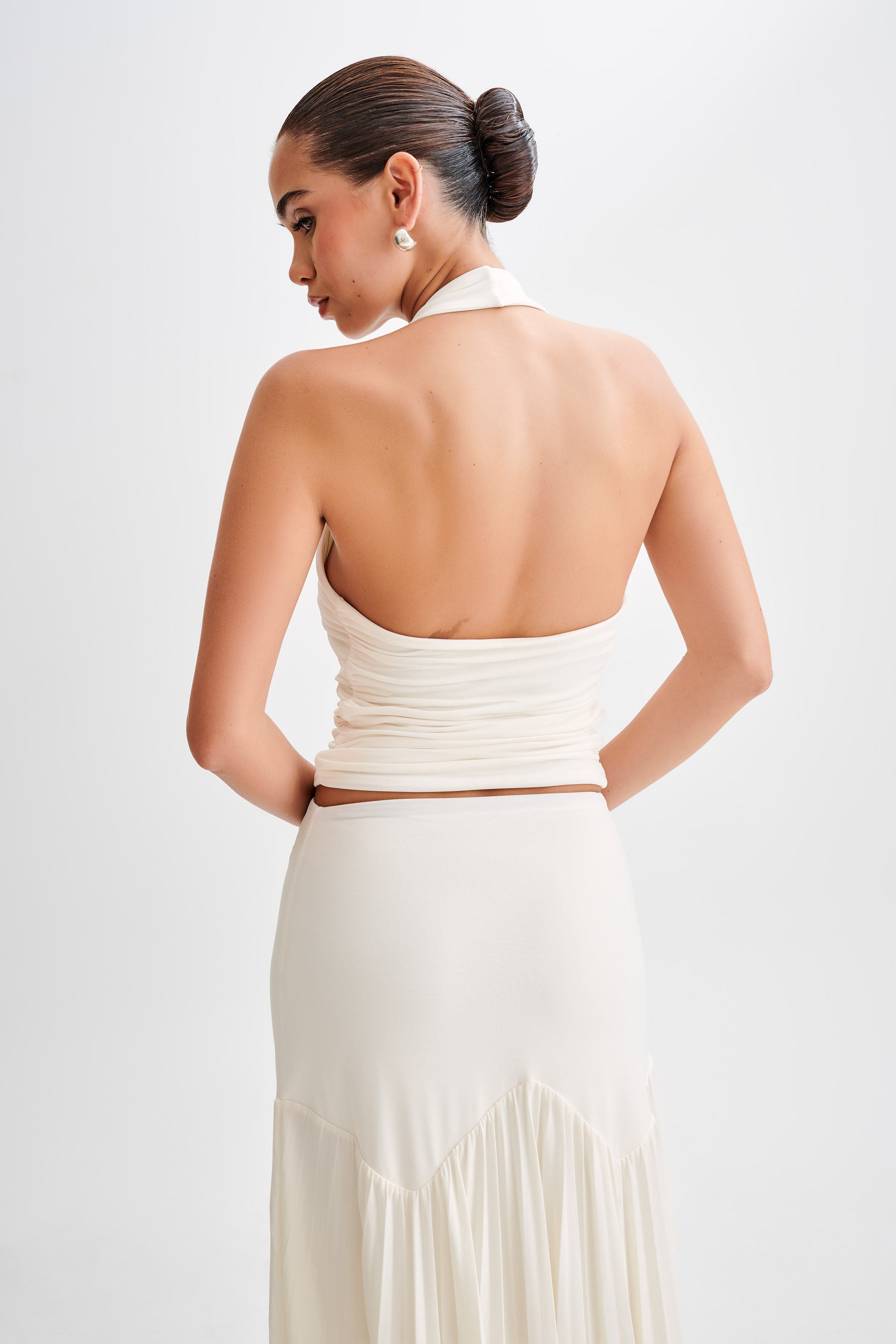 Marie Slinky Halter Top - Ivory #2