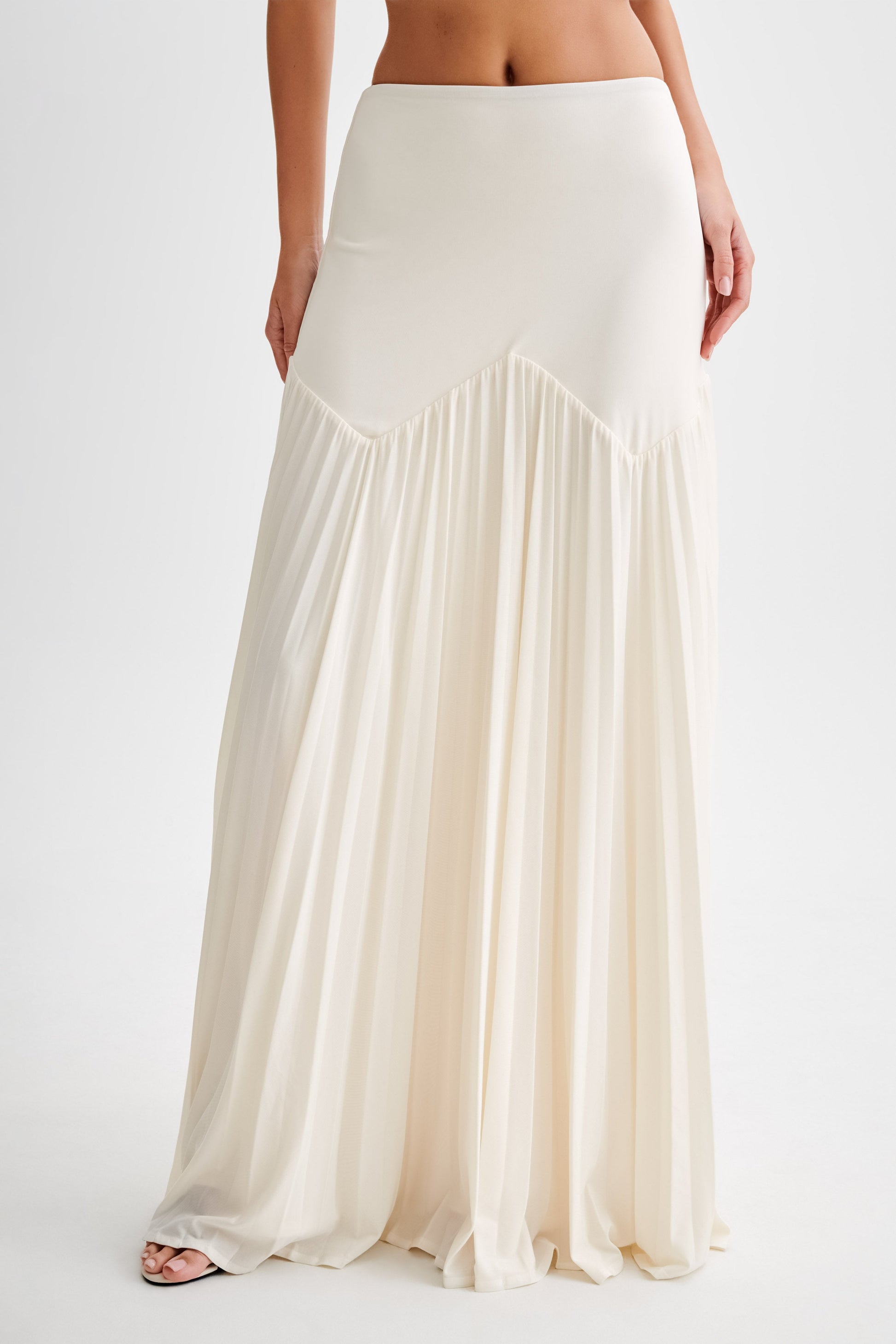 Odette Slinky Maxi Skirt - Ivory #2