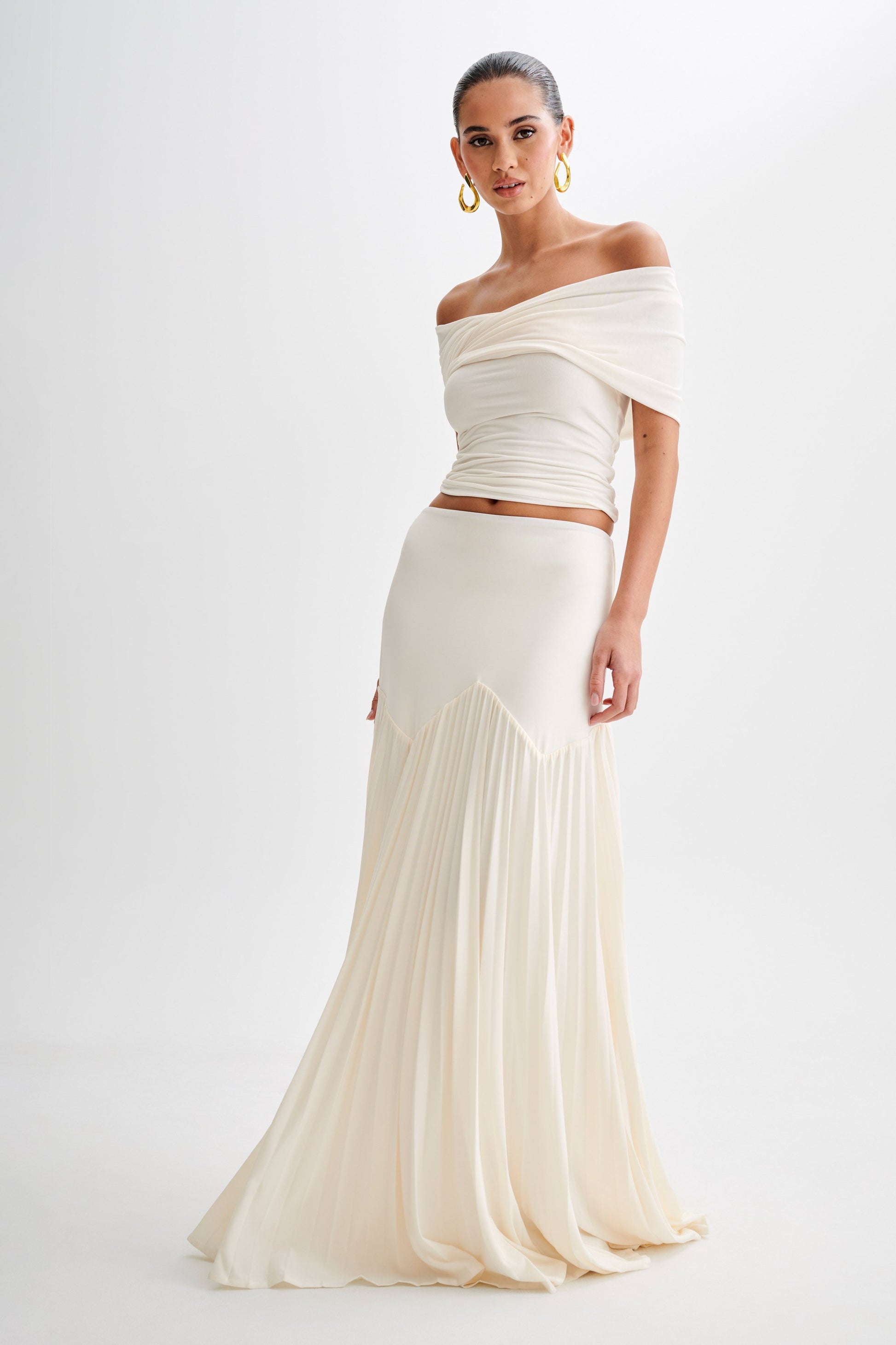 Odette Slinky Maxi Skirt - Ivory #7