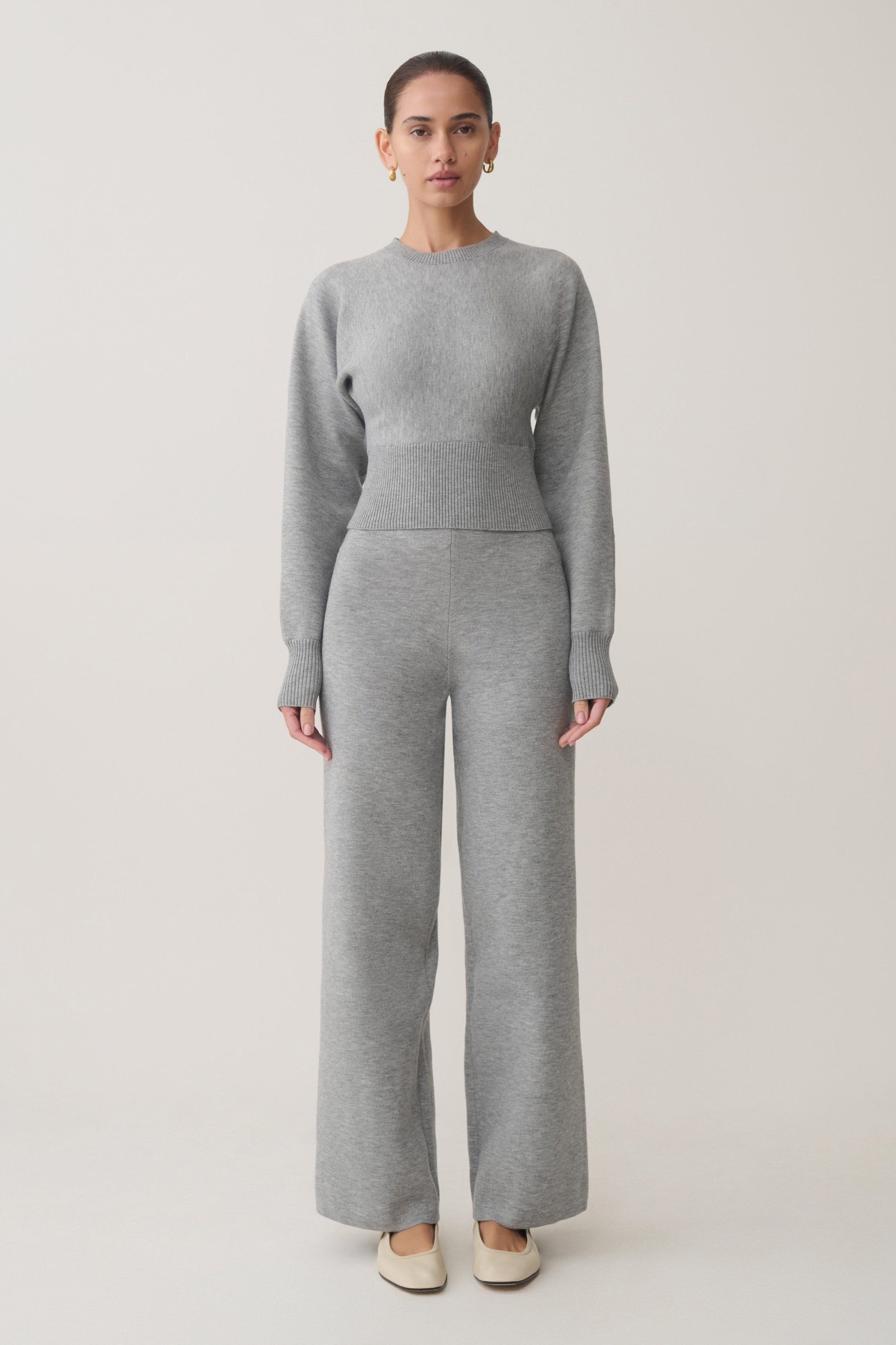 Ciaralee Cinched Waist Jumper - Grey Marle #4