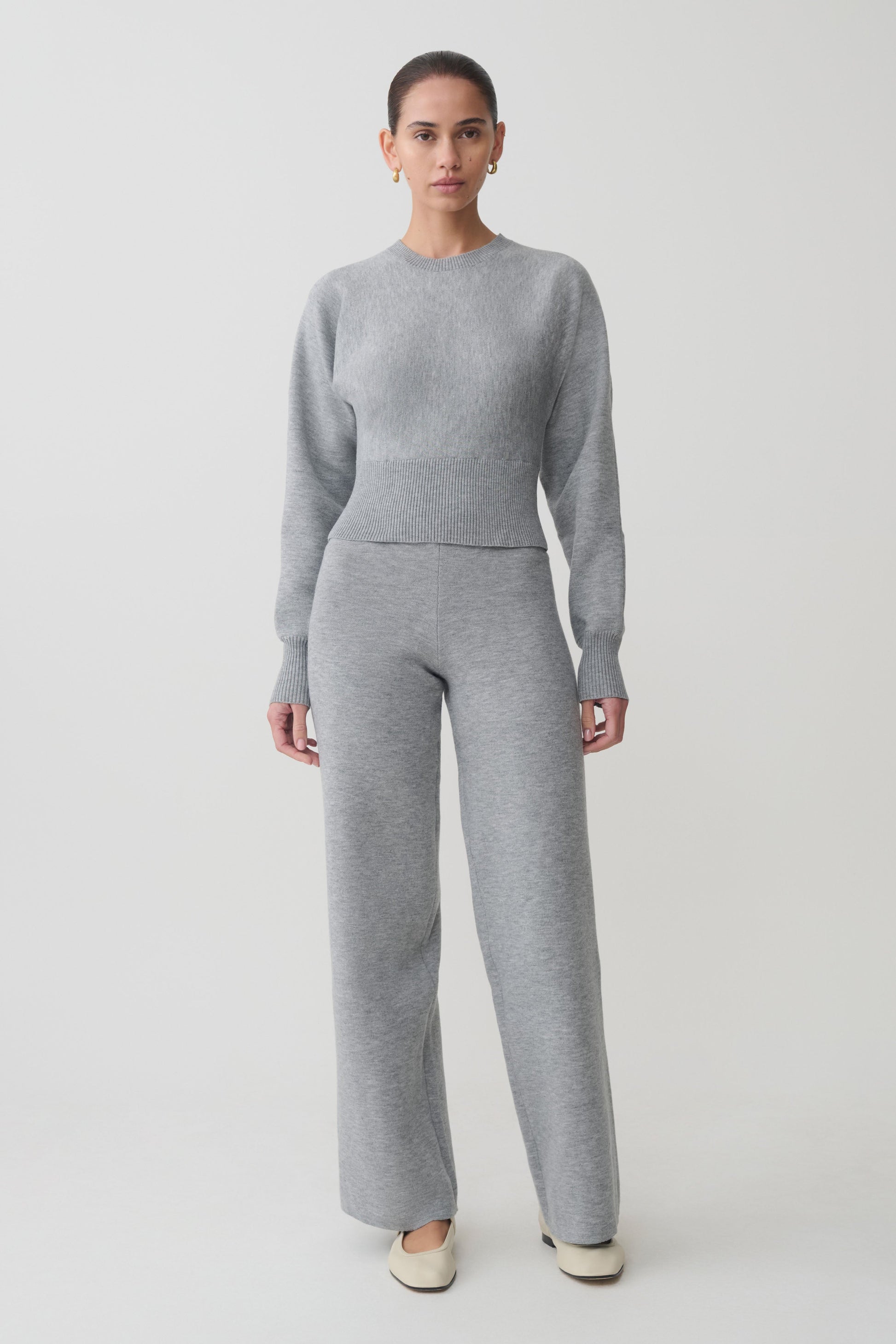 Kerrymae Straight Leg Knit Pants - Grey Marle #4