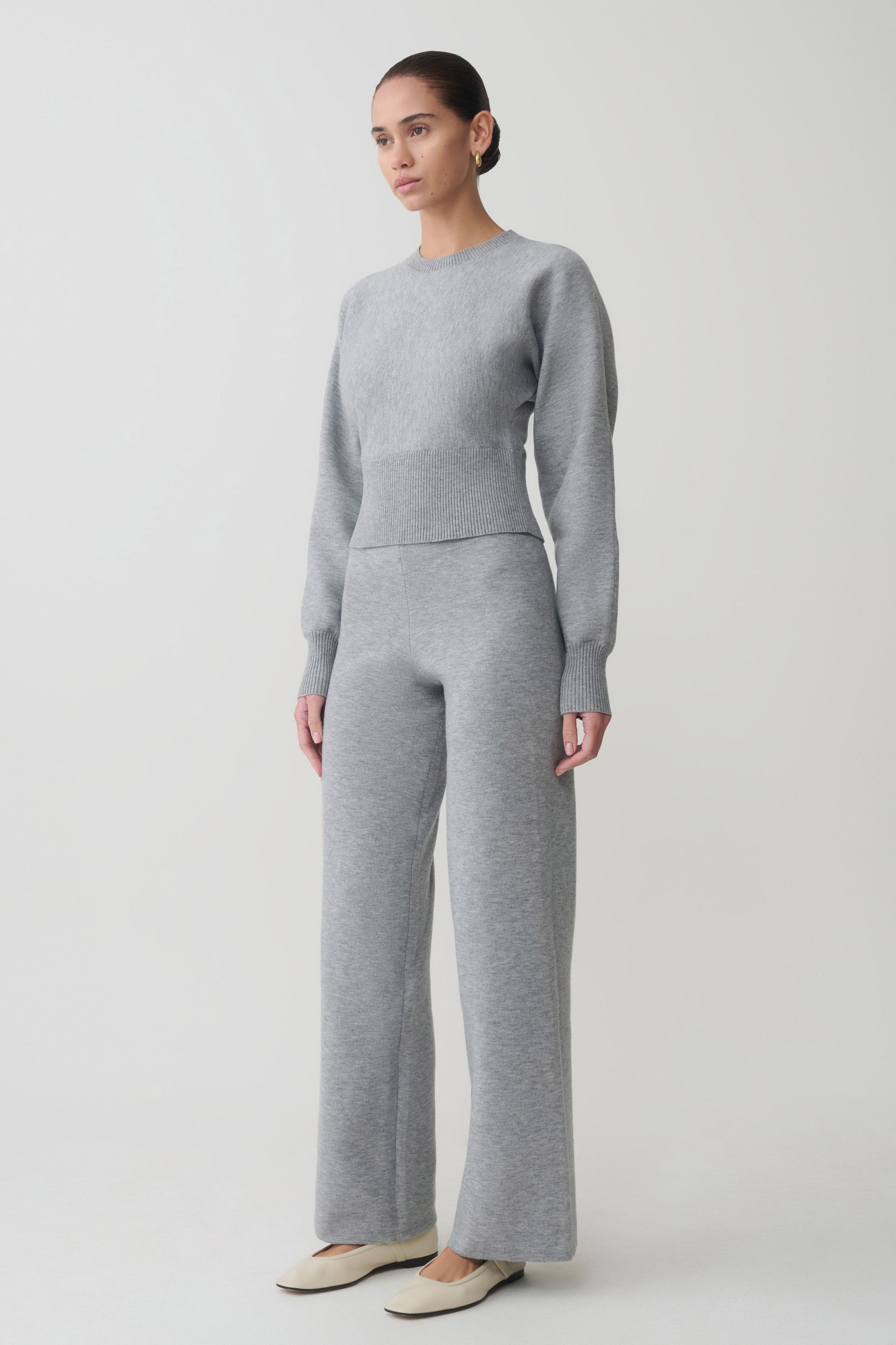 Kerrymae Straight Leg Knit Pants - Grey Marle #3