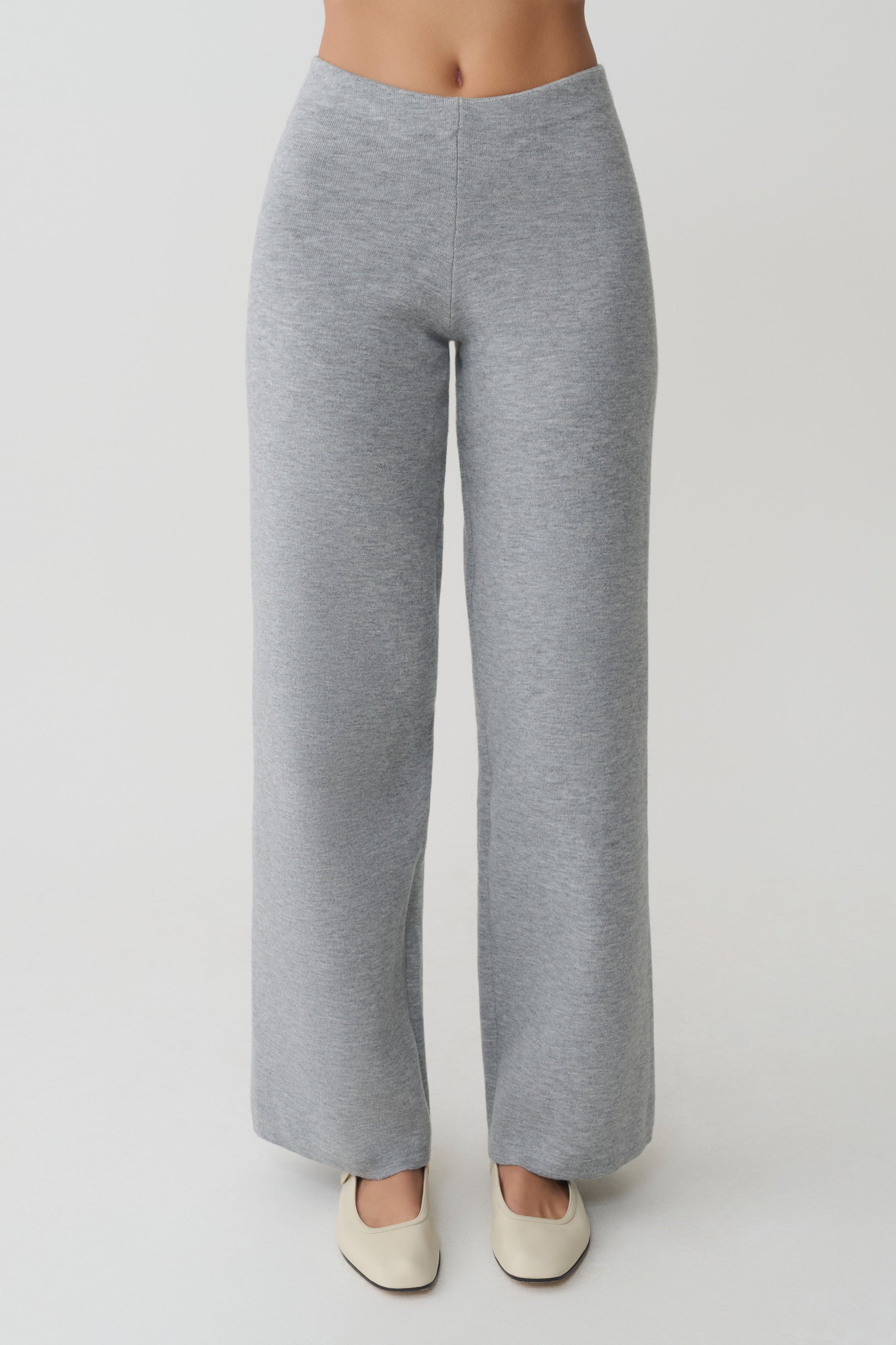 Kerrymae Straight Leg Knit Pants - Grey Marle #5