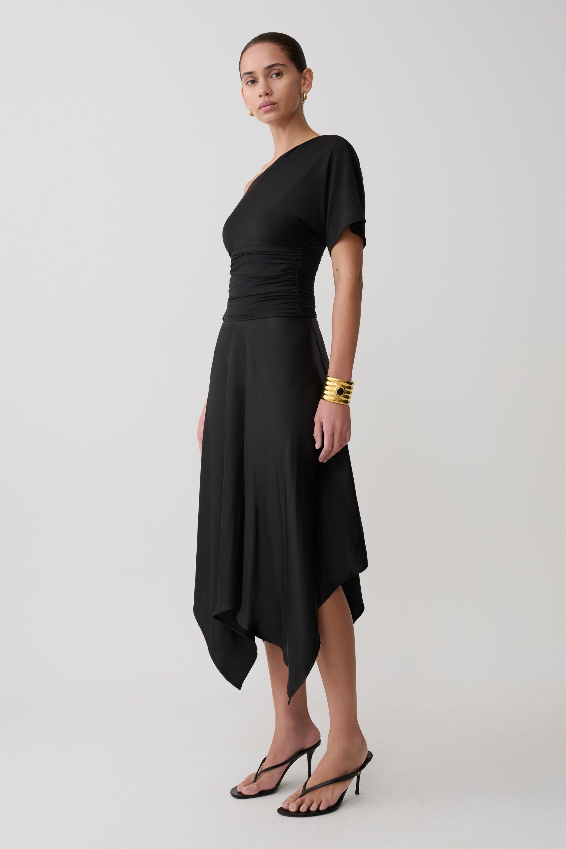 Luu Off Shoulder Slinky Top - Black #4