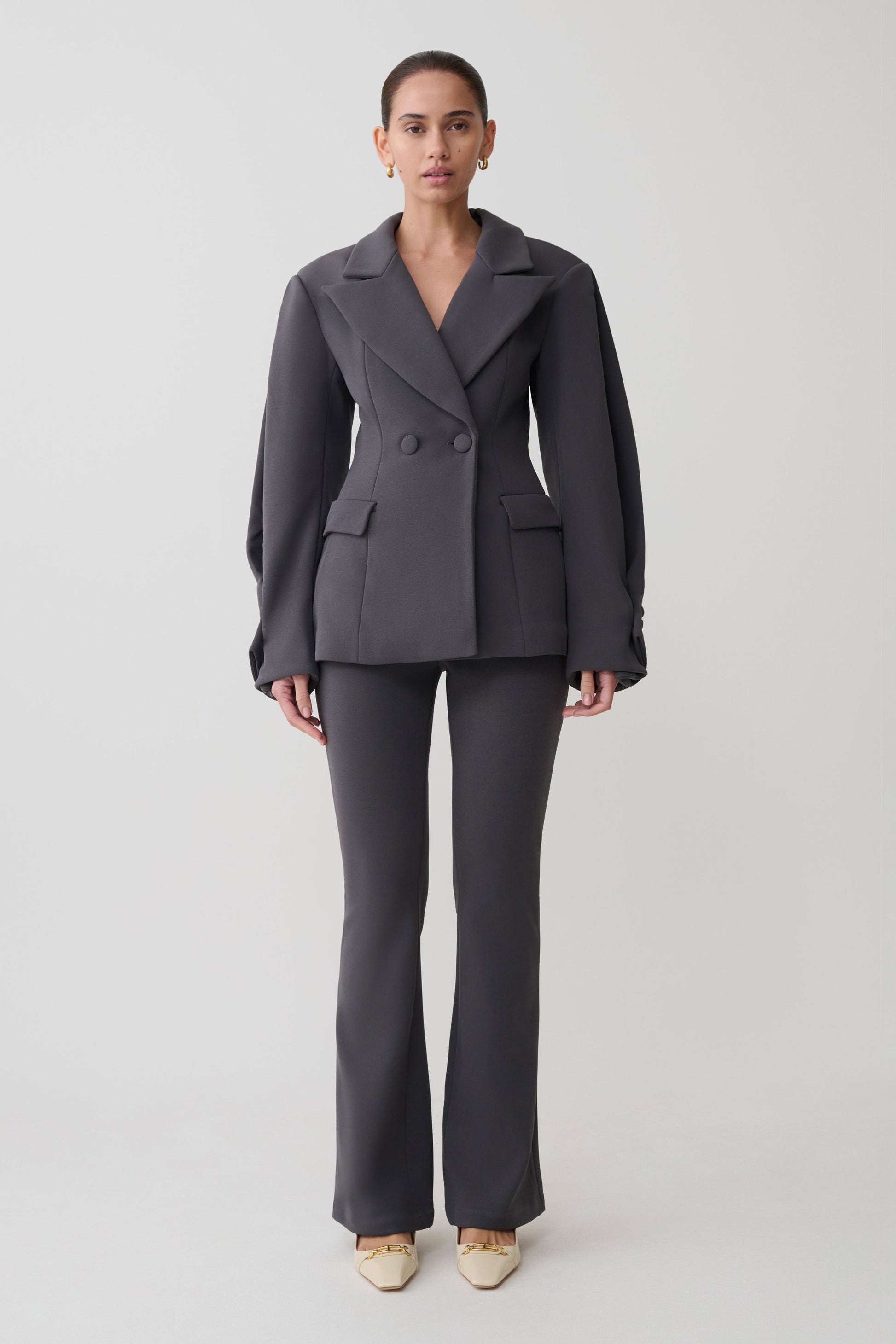 Wesley Structured Blazer - Charcoal Shadow #4