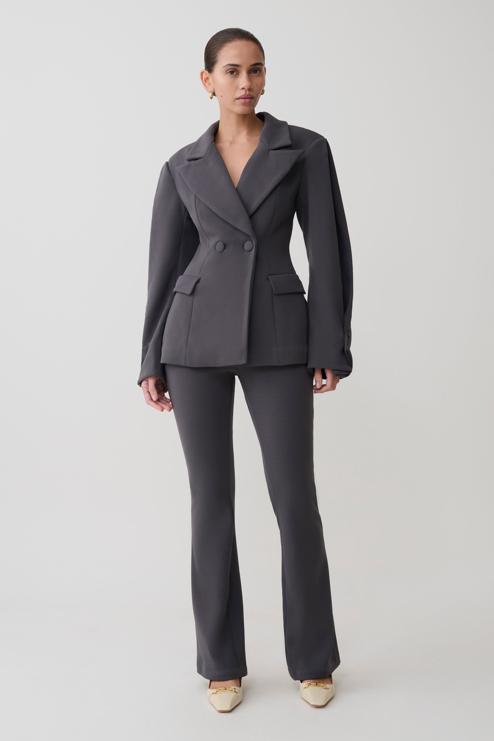 Wesley Structured Blazer - Charcoal Shadow #7