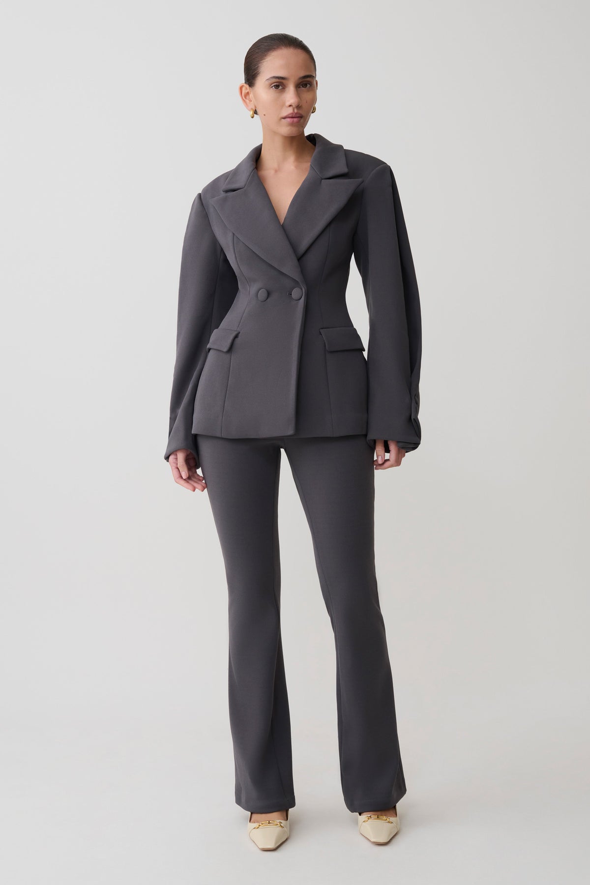 Wesley Structured Blazer - Charcoal Shadow #7