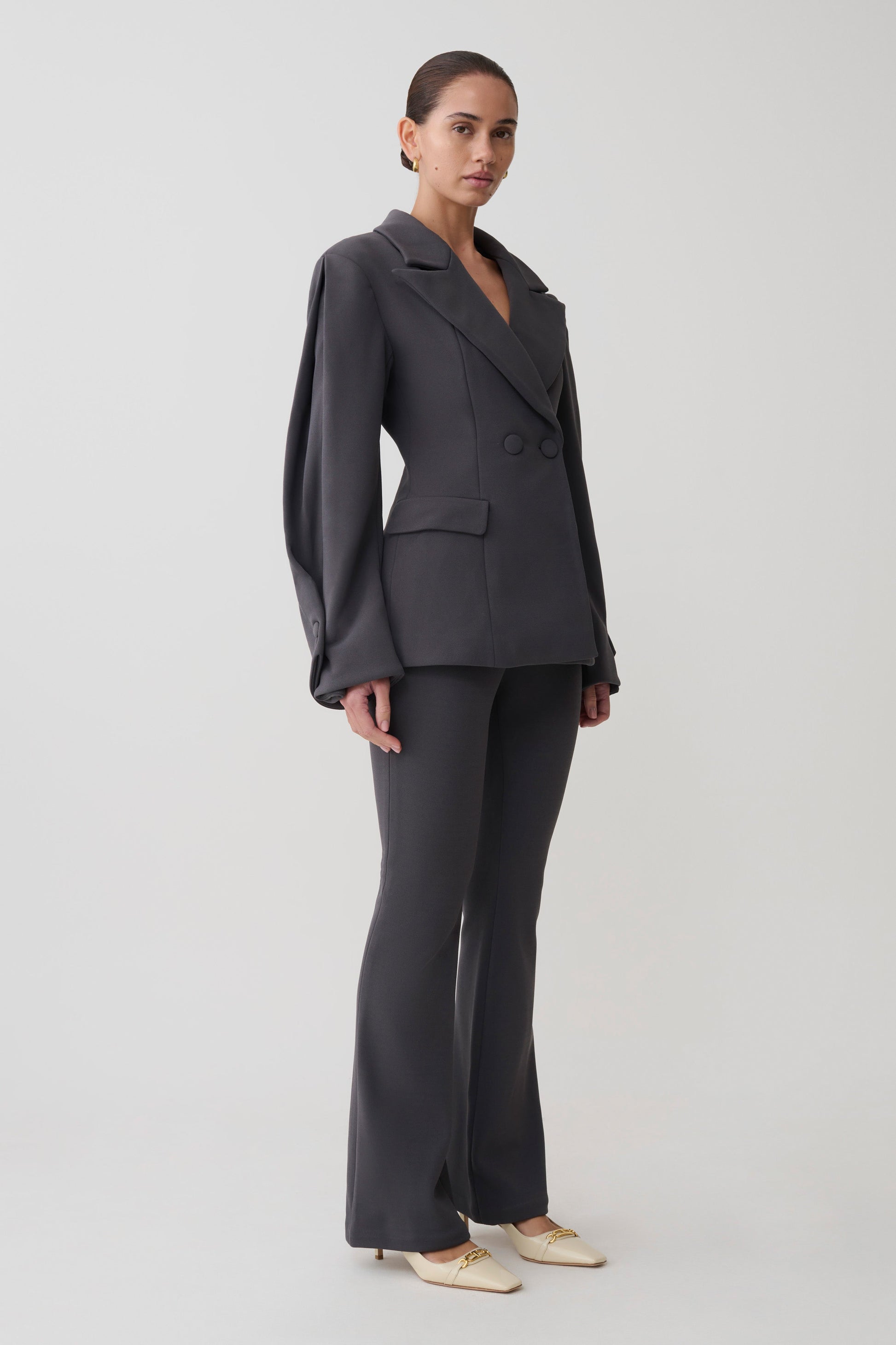 Wesley Structured Blazer - Charcoal Shadow #6