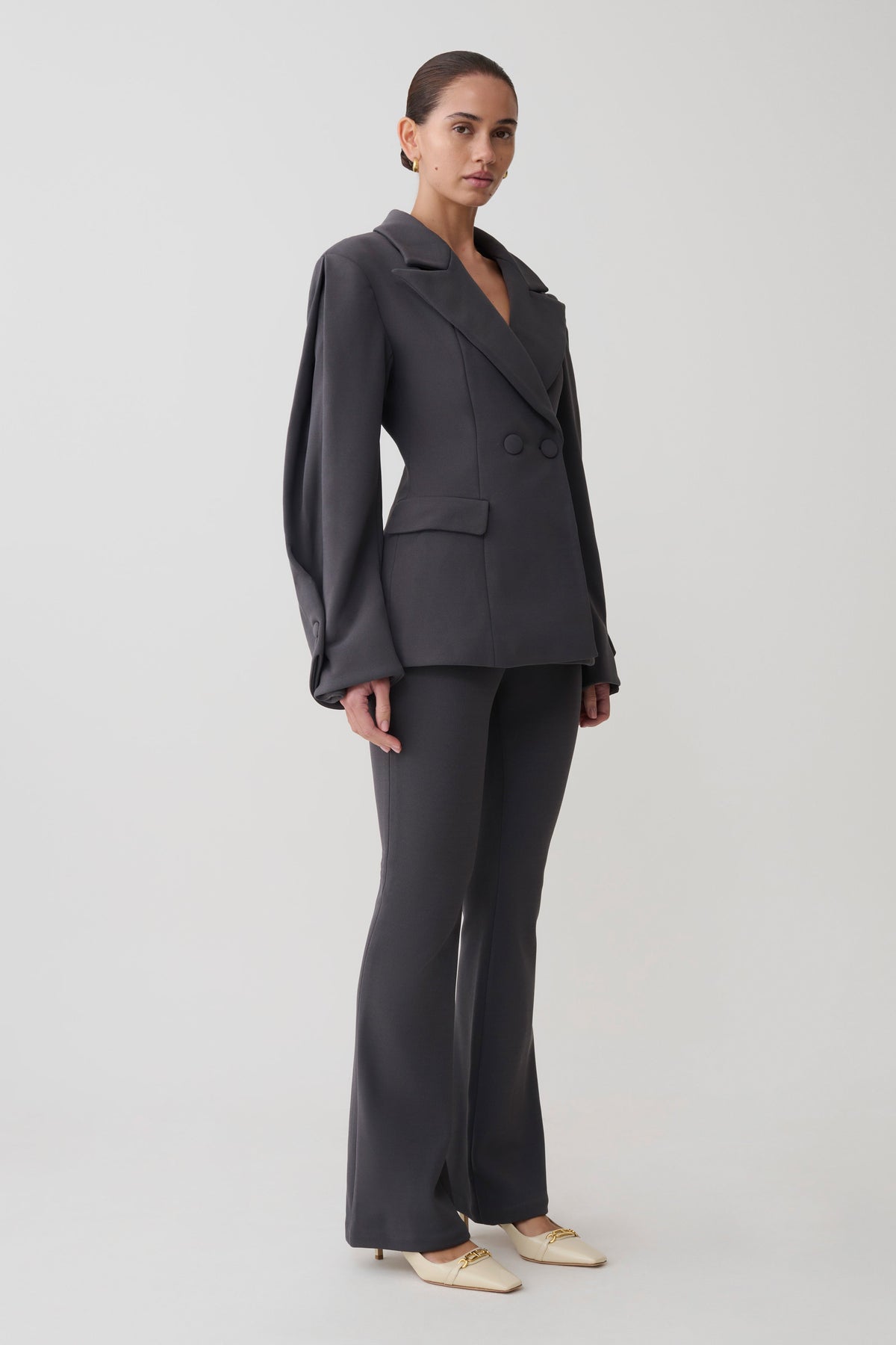 Marion Fit And Flare Pant - Charcoal Shadow #3