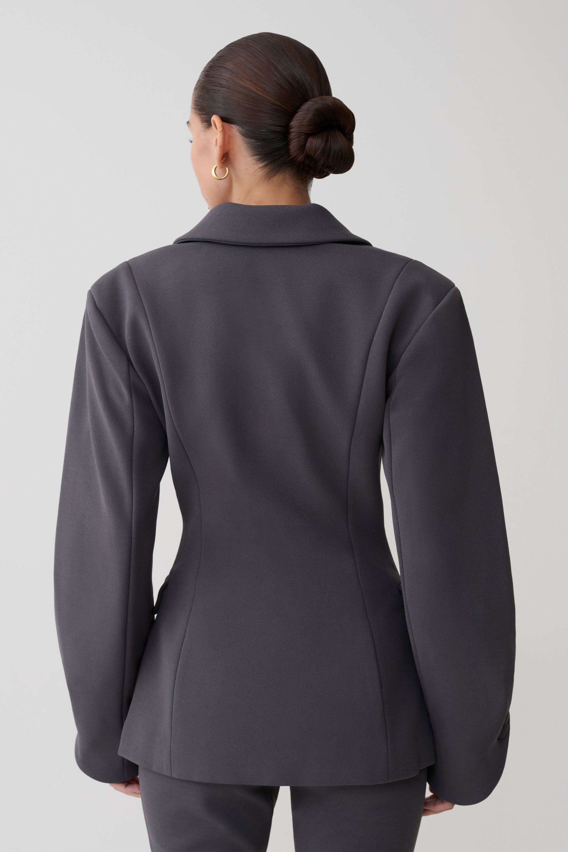 Wesley Structured Blazer - Charcoal Shadow #2