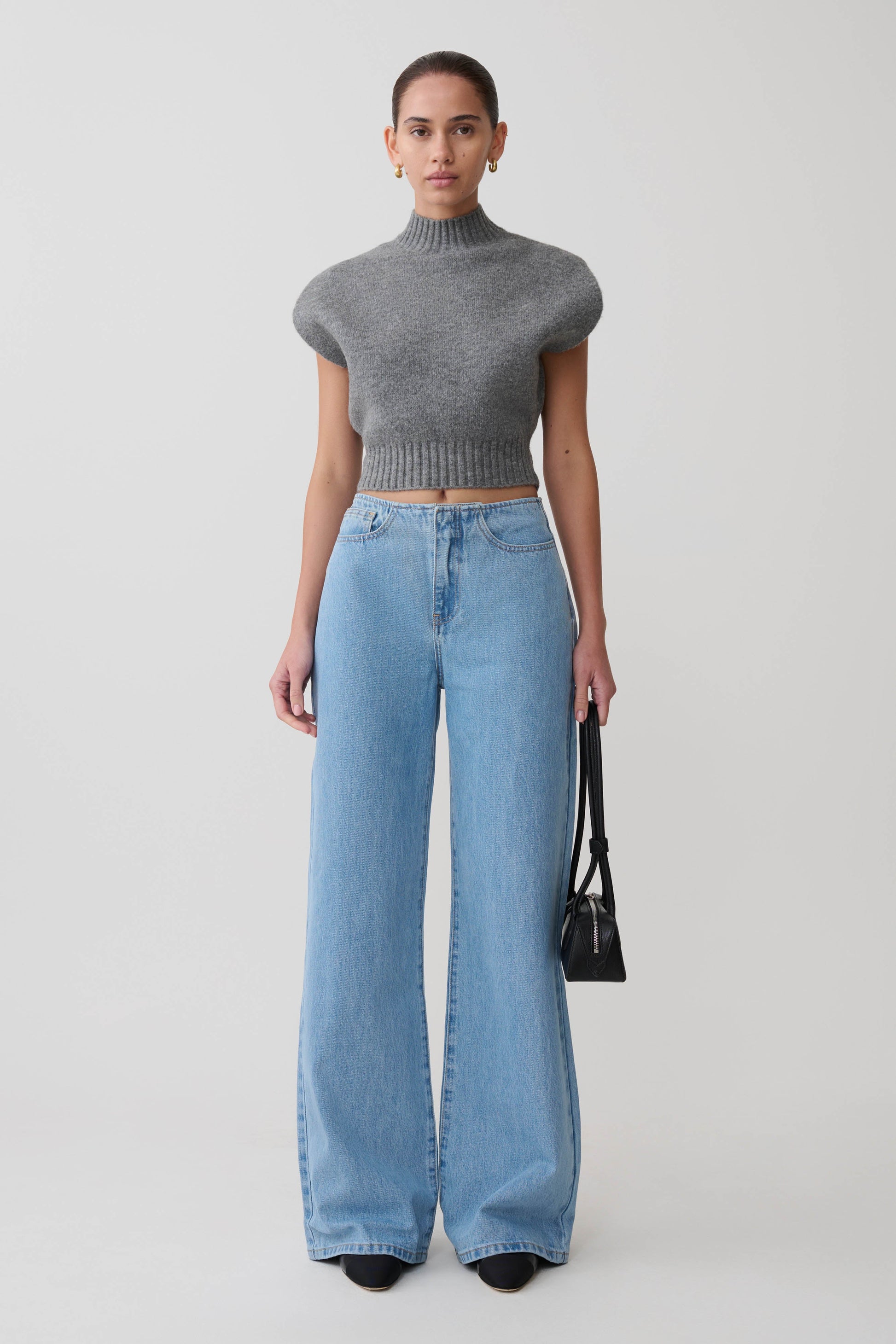 Niko Knit Oversized Top - Charcoal #6