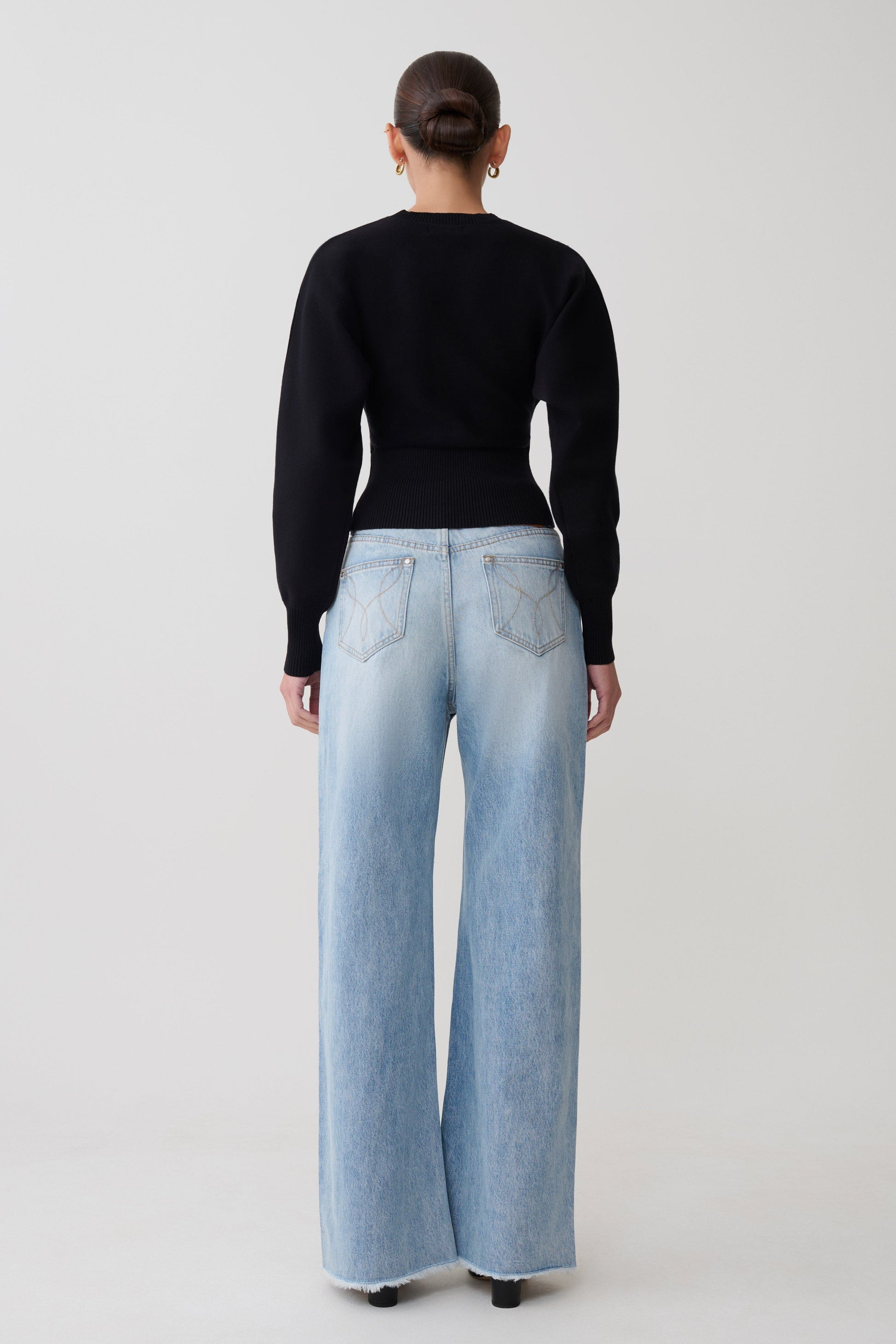 Ciaralee Cinched Waist Jumper - Black #2