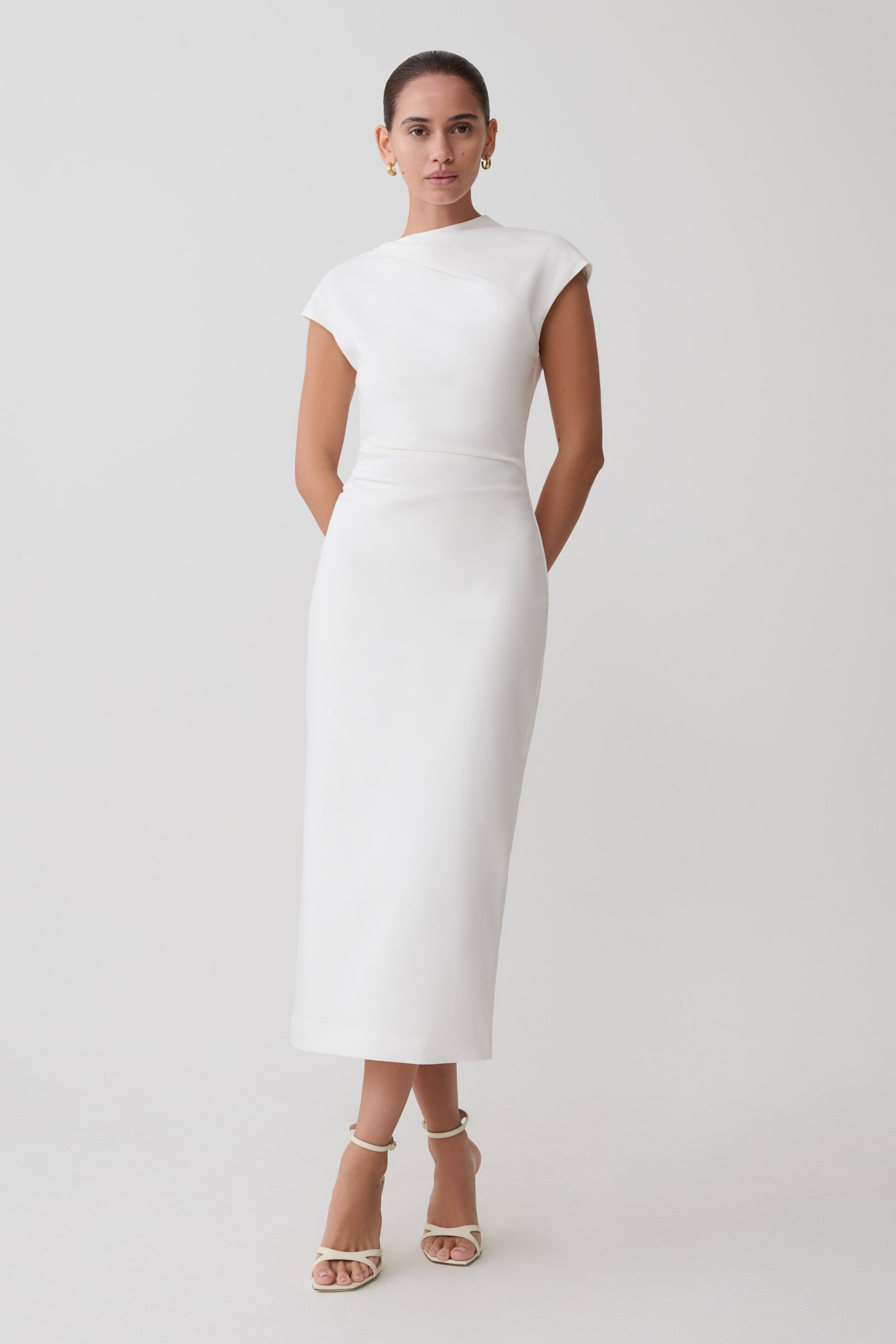 Lorena Cotton Midi Dress - White #4