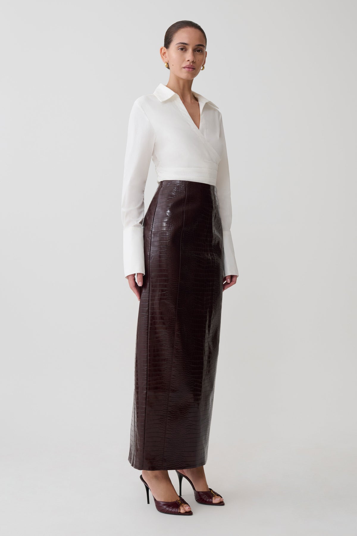 Eugenia Wrap Cotton Shirt - White #5