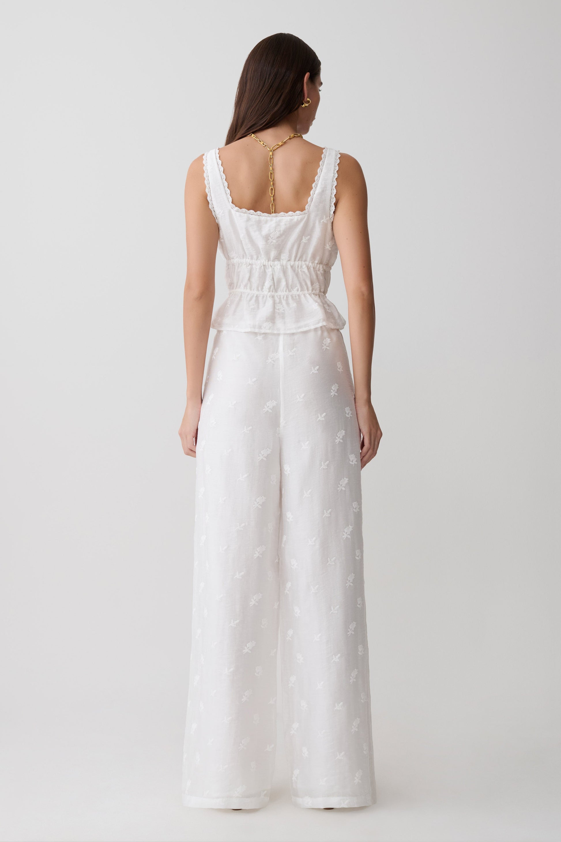 Vivian Embroidered Sleeveless Top - White #5