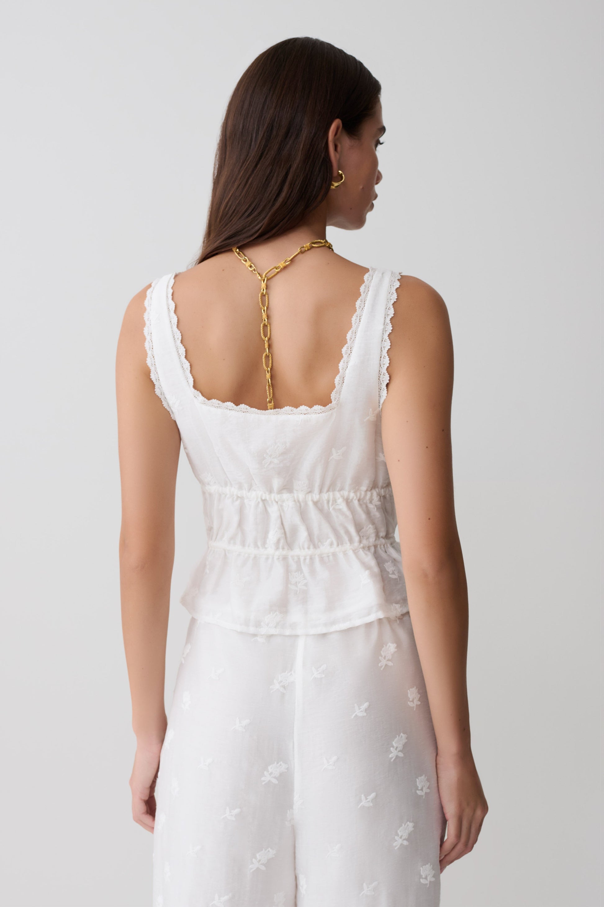 Vivian Embroidered Sleeveless Top - White #2