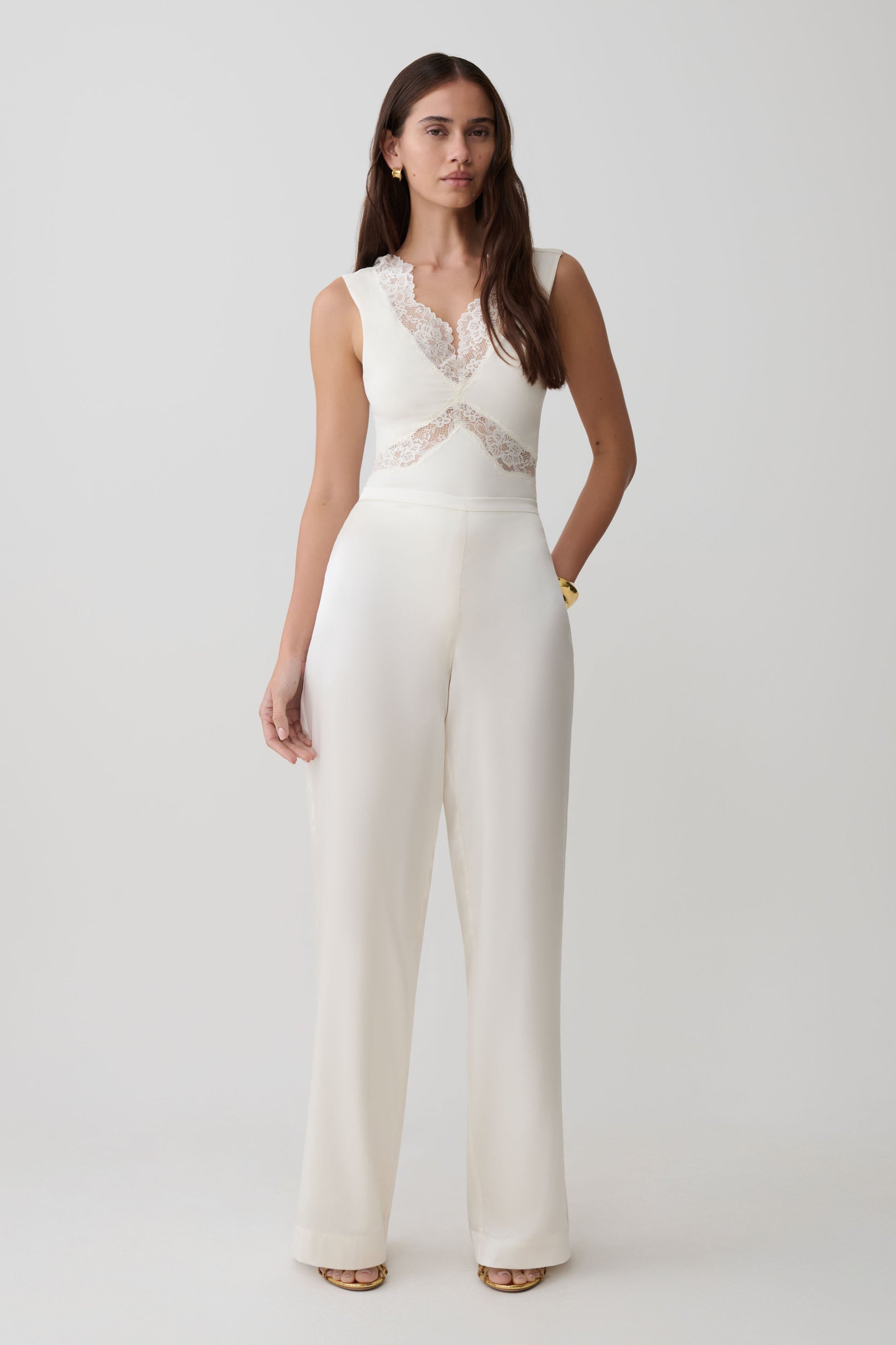 Electra Slinky Lace Bodysuit - Ivory #4