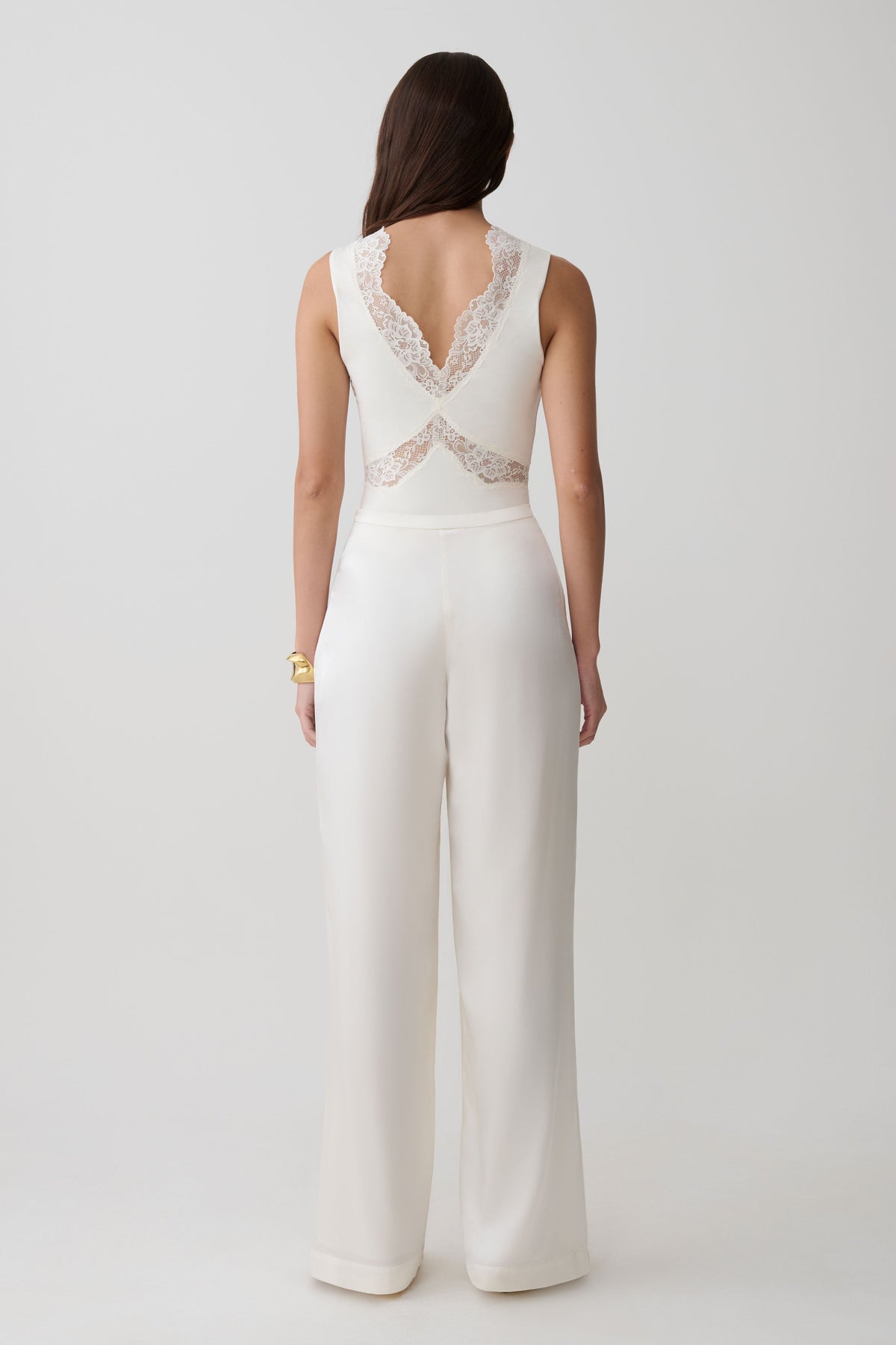 Electra Slinky Lace Bodysuit - Ivory #2