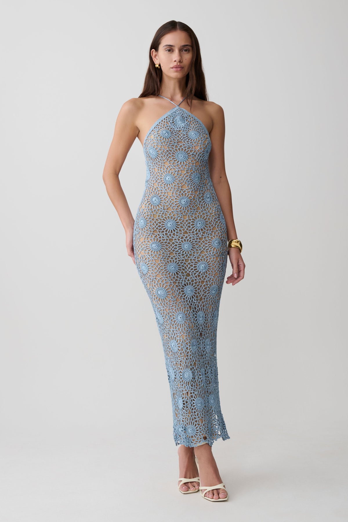 Sam Halter Hand Crochet Maxi Dress - Periwinkle #3