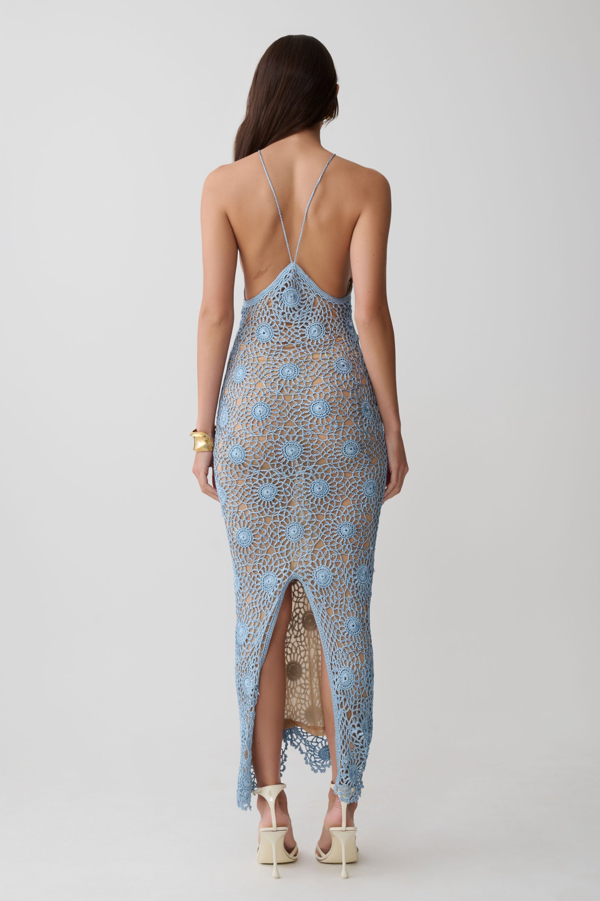 Sam Halter Hand Crochet Maxi Dress - Periwinkle #2